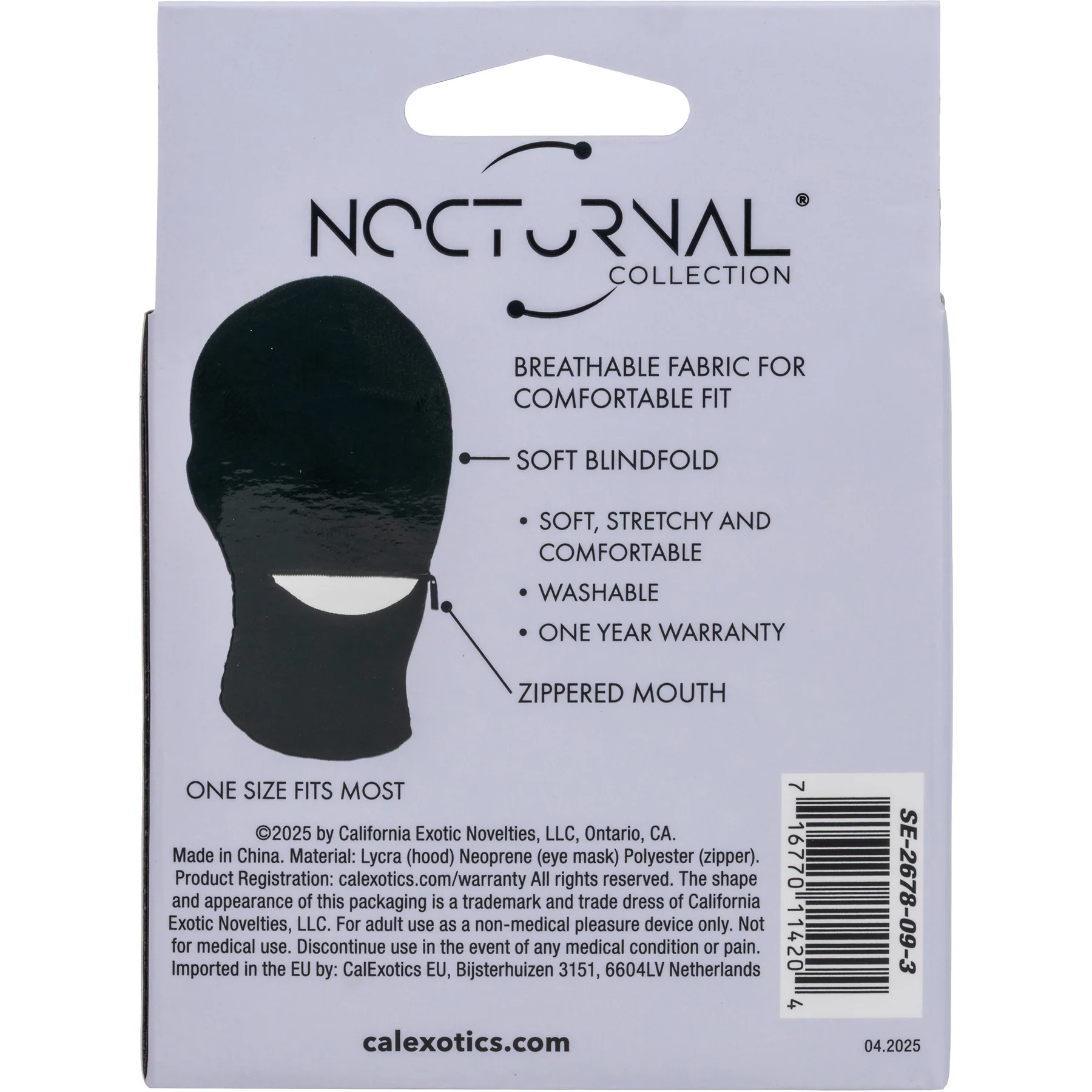 Nocturnal® Collection Fetish Hood By CalExotics - Image 3