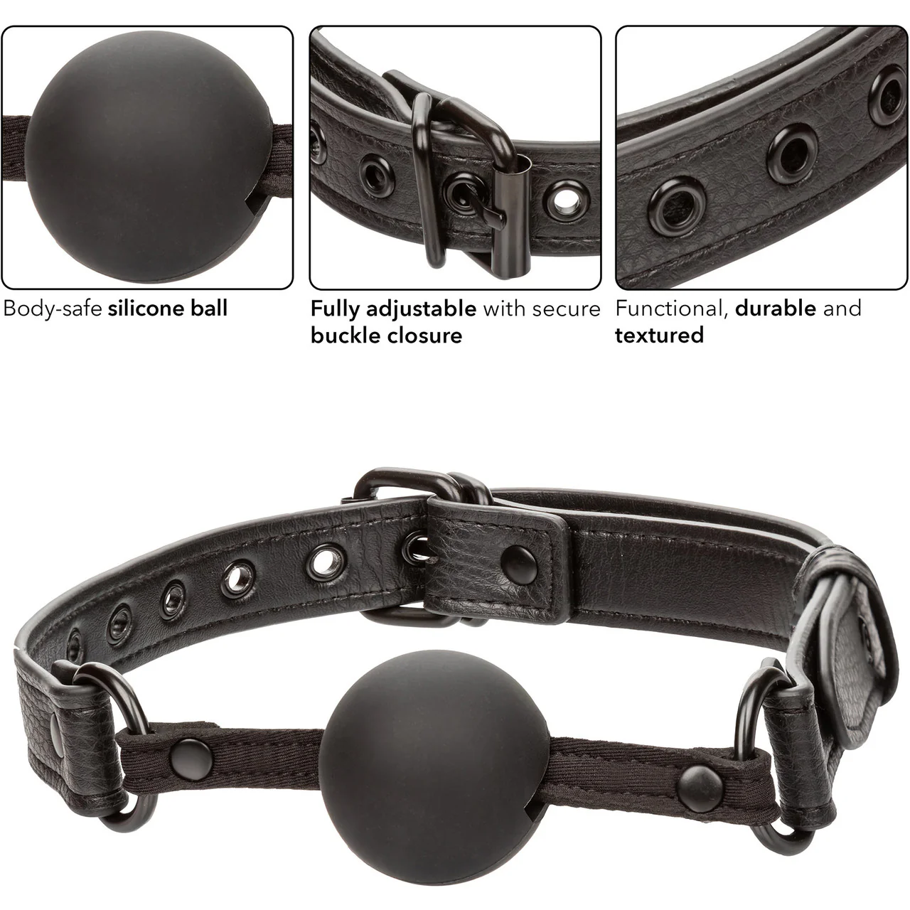 Nocturnal® Collection Silicone Ball Gag By CalExotics - Image 5