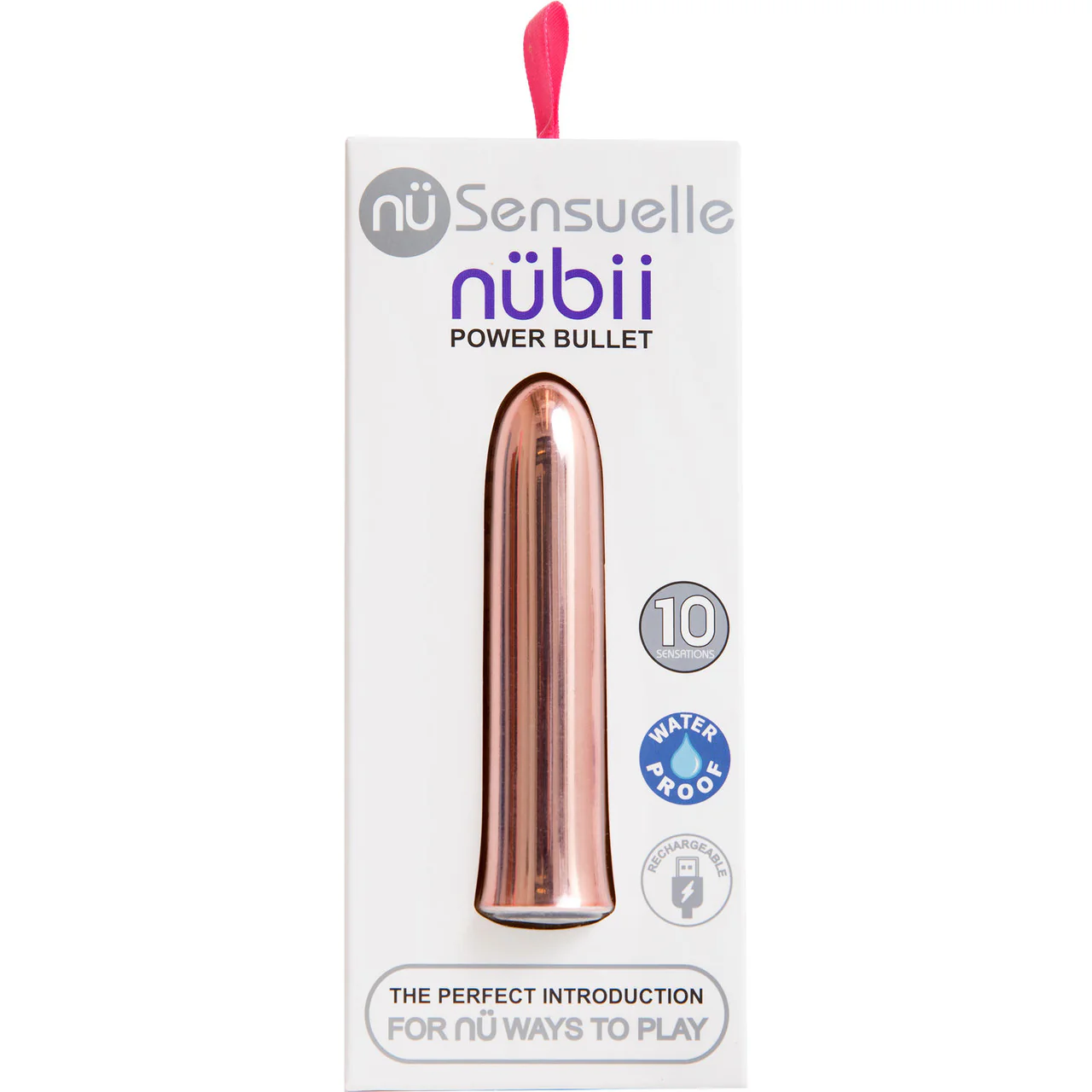 NUBII 10 Function Rechargeable Waterproof Vibrating Bullet By Nu Sensuelle - Rose Gold - Image 2