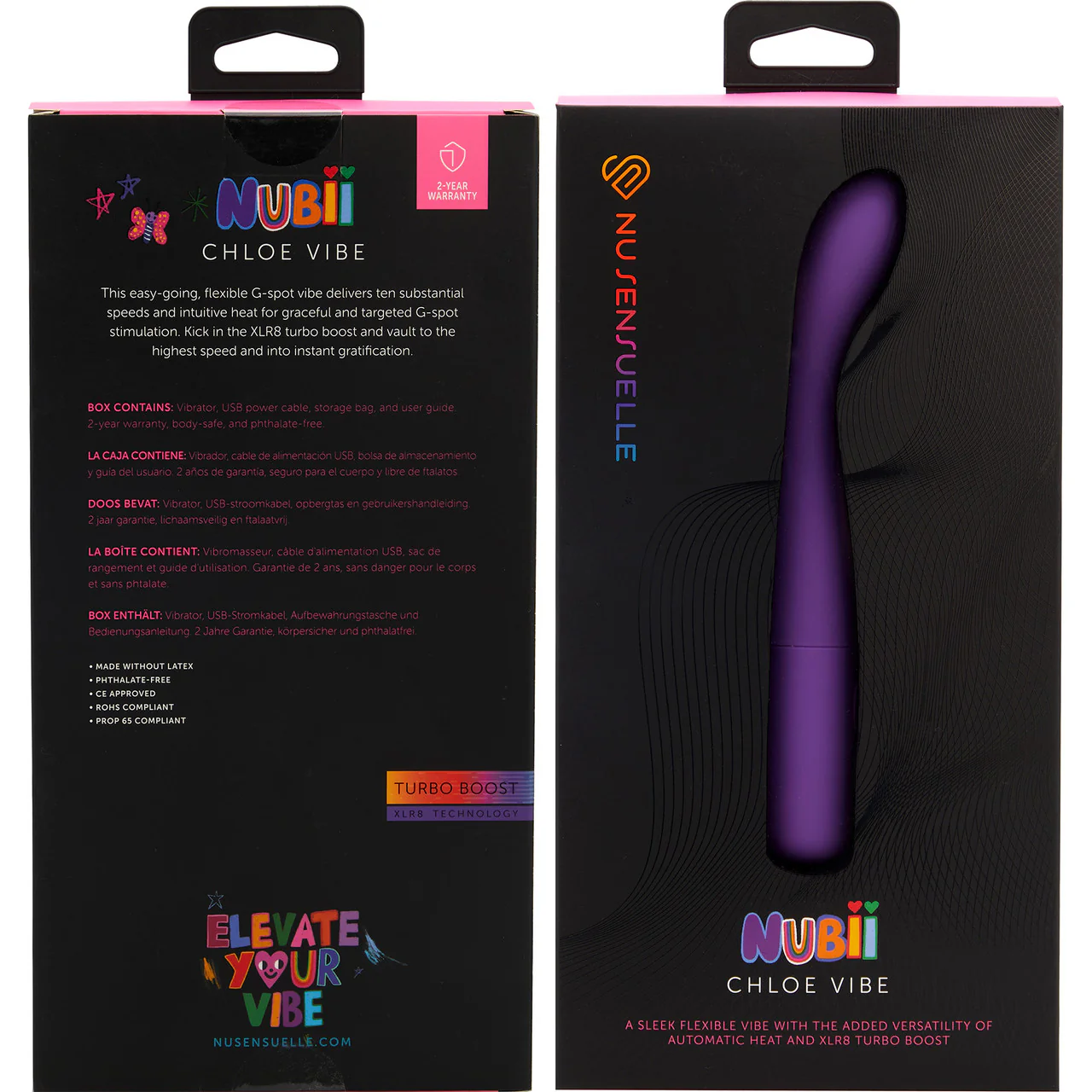 Nubii Chloe Rechargeable Silicone Flexible Warming G-Spot Vibrator By Nu Sensuelle - Purple - Image 5
