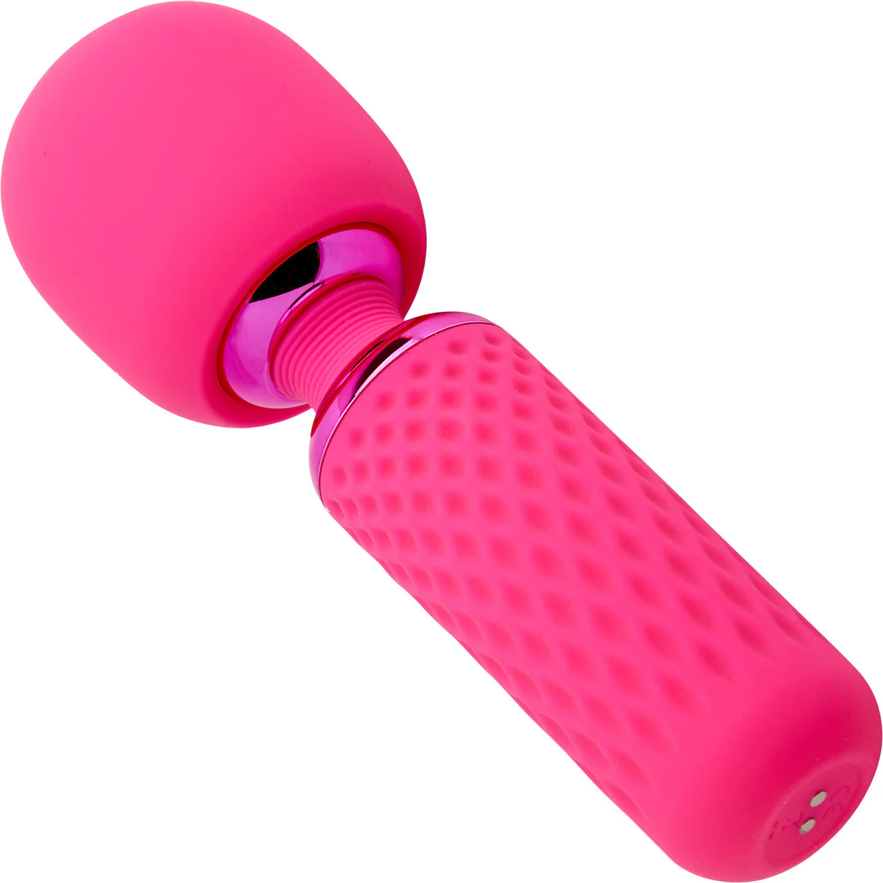 Nubii Harlow Mini Wand Silicone Warming Vibrator With Multi Use Attachment By Nu Sensuelle - Pink - Image 4