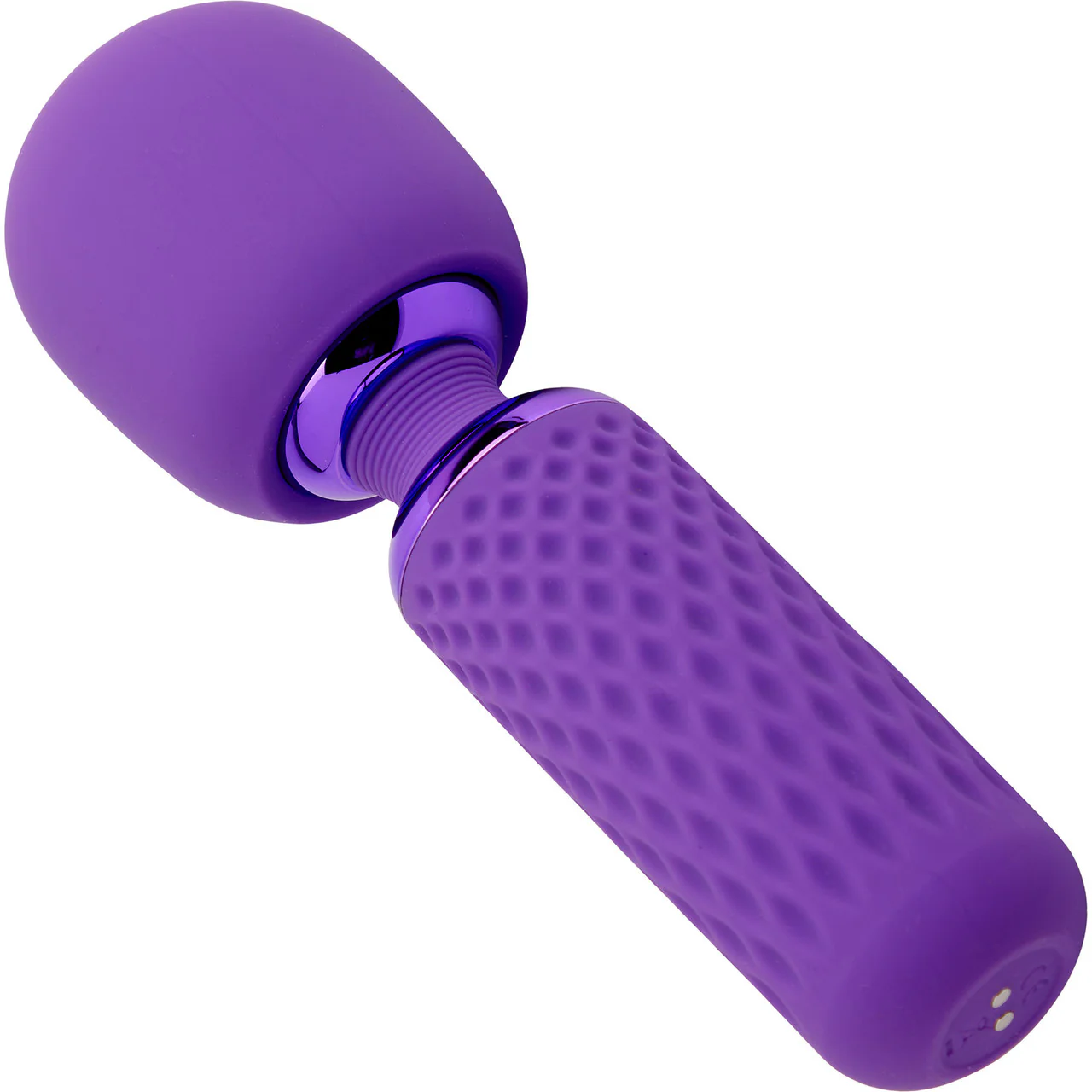 Nubii Harlow Mini Wand Silicone Warming Vibrator With Multi Use Attachment By Nu Sensuelle - Purple - Image 4