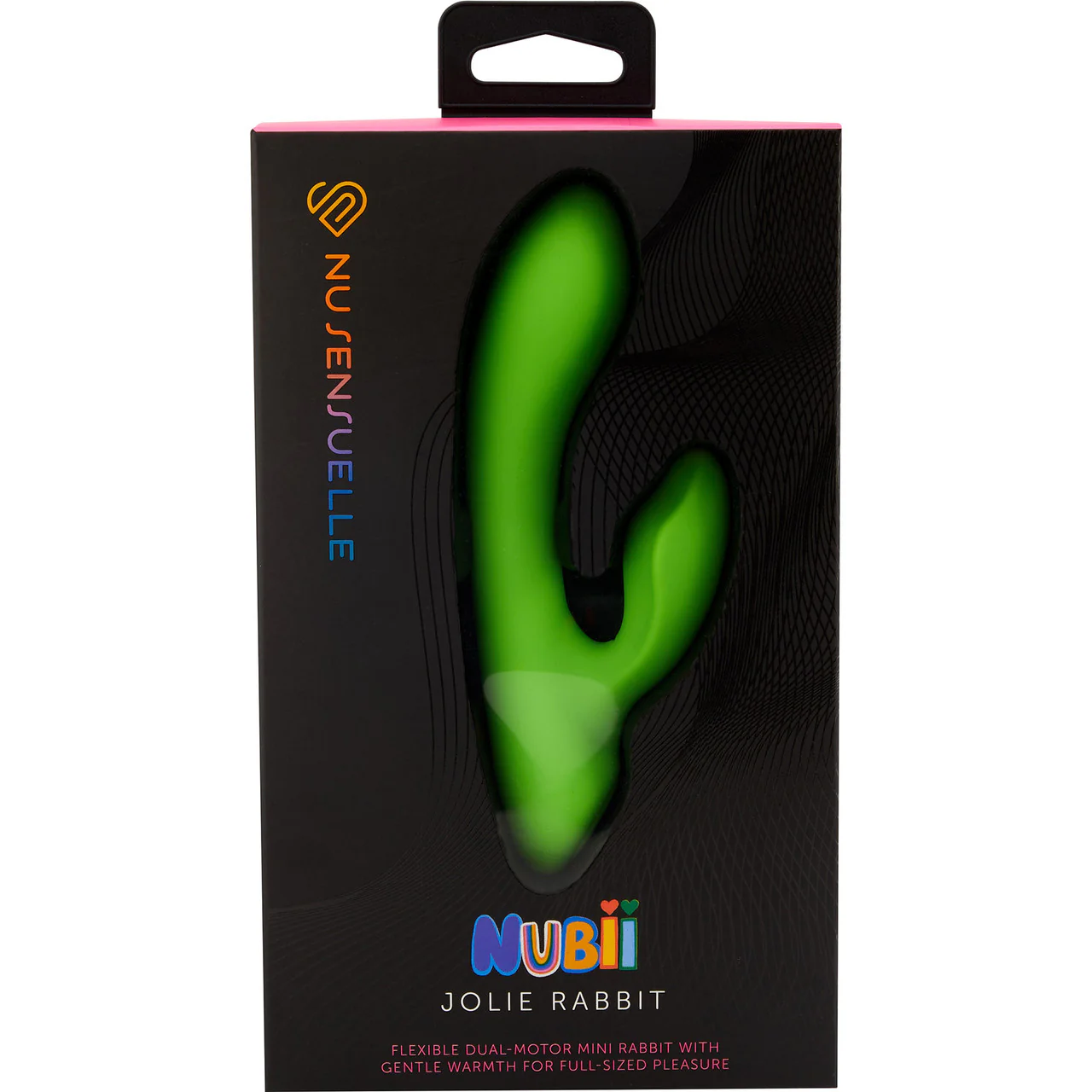Nubii Jolie Rabbit Rechargeable Warming Mini Dual Stimulation Waterproof Vibrator By Nu Sensuelle - Lime Green - Image 5