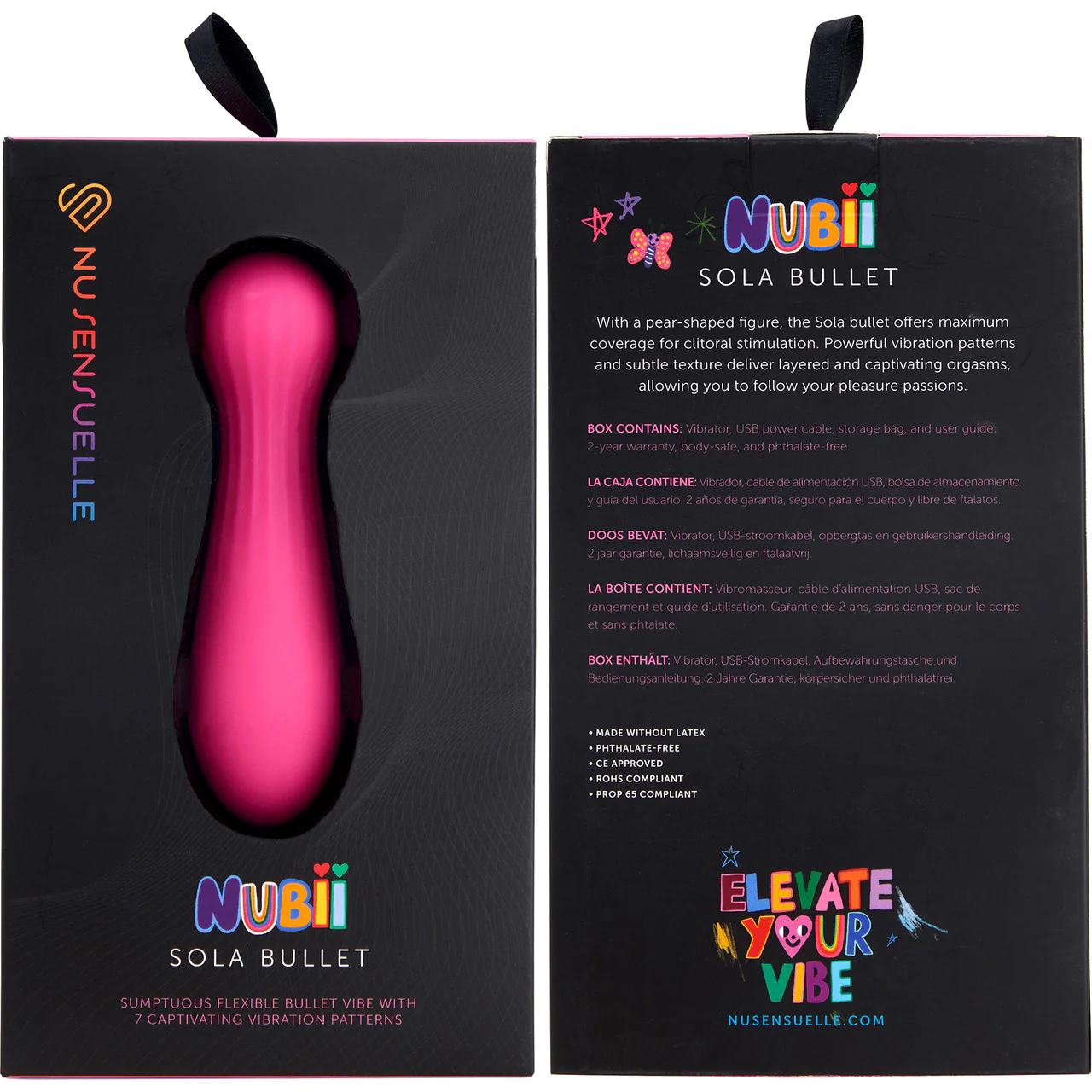 Nubii Sola Bullet Rechargeable Silicone Flexible Clitoral Vibrator By Nu Sensuelle - Pink - Image 3