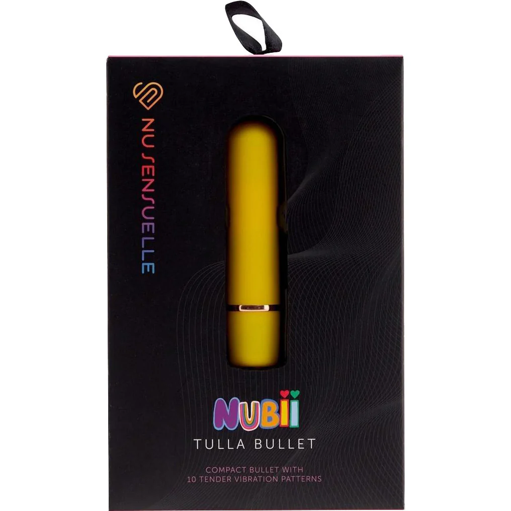 Nubii Tulla 10 Pattern Rechargeable Silicone Waterproof Bullet Vibrator By Nu Sensuelle - Yellow - Image 3