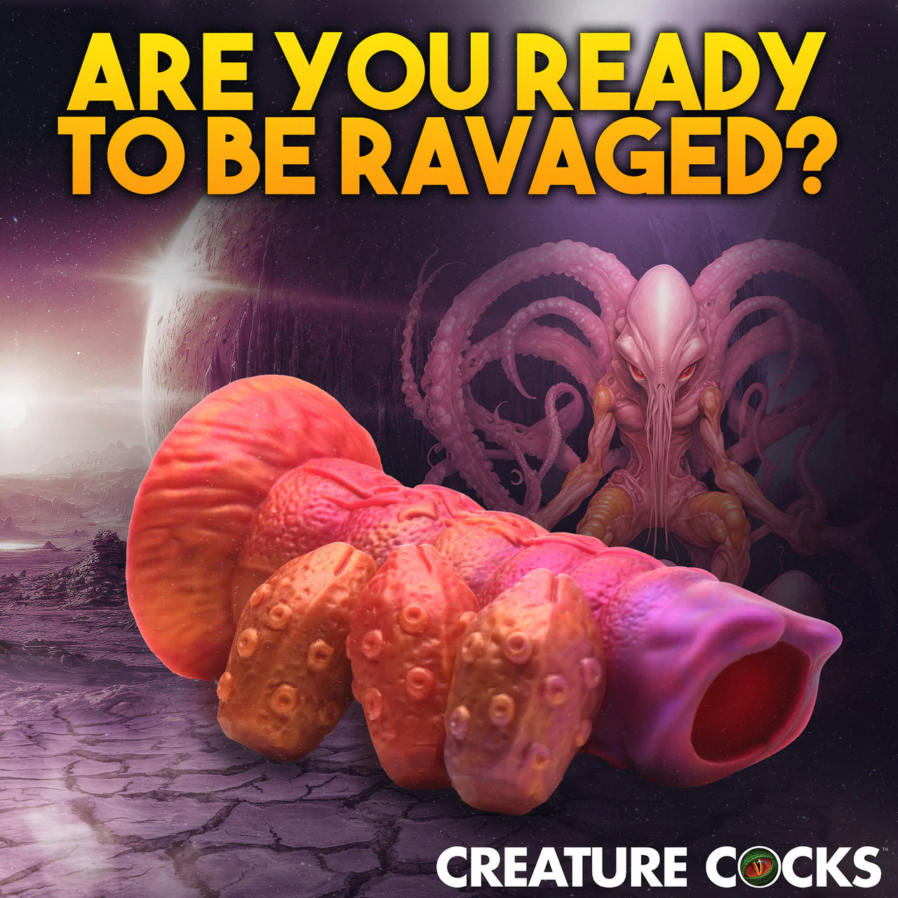 Nymphoid 6.5" Silicone Ovipositor Dildo With Eggs By Creature Cocks - Image 10
