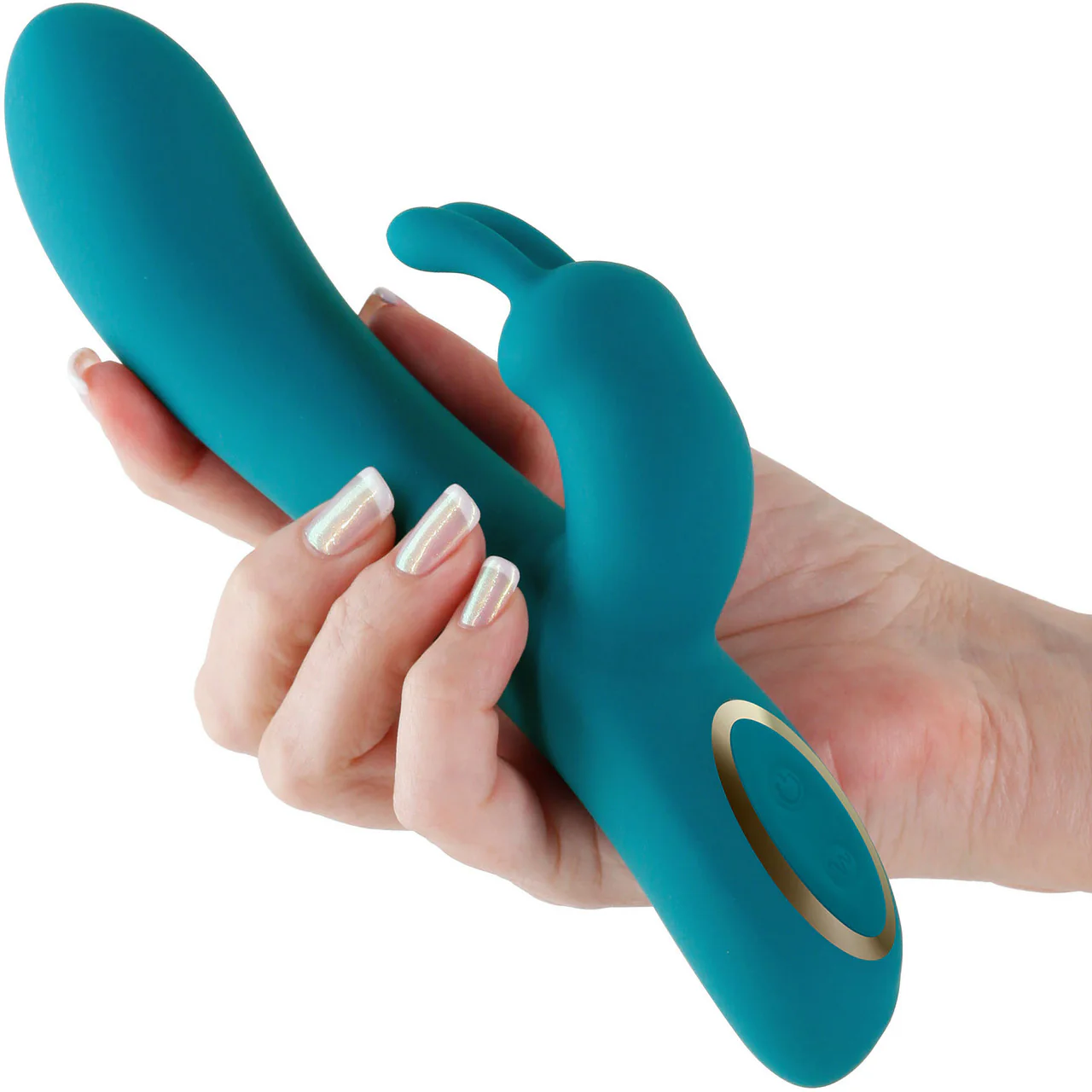 Obsessions Hera Rechargeable Silicone Waterproof Rabbit Vibrator - Dark Green - Image 2