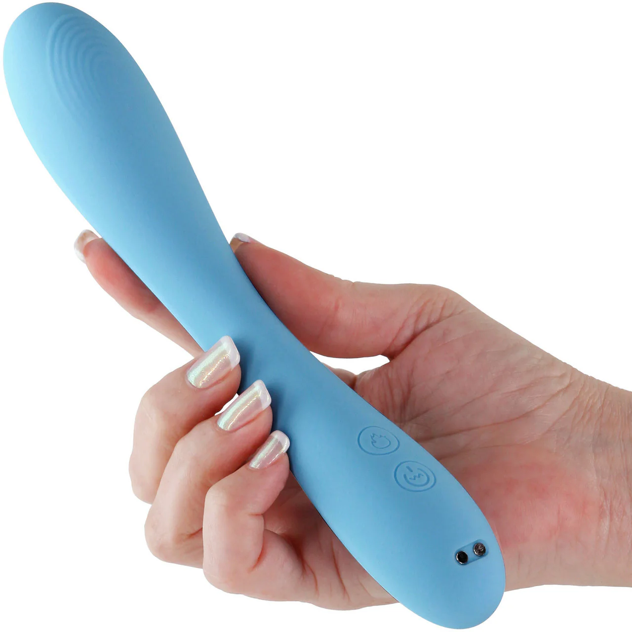 Obsessions Rhett Rechargeable Waterproof Silicone Warming G-Spot Vibrator - Blue - Image 2