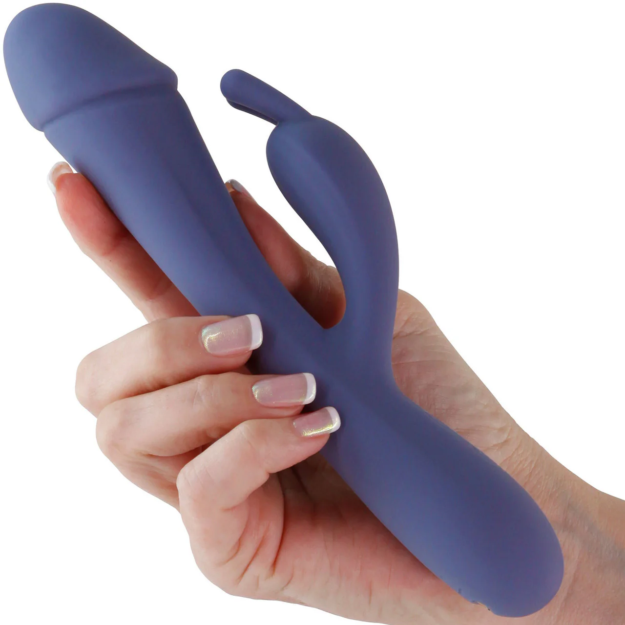 Obsessions Scarlett Warming Rechargeable Silicone Waterproof Rabbit Vibrator - Navy - Image 2