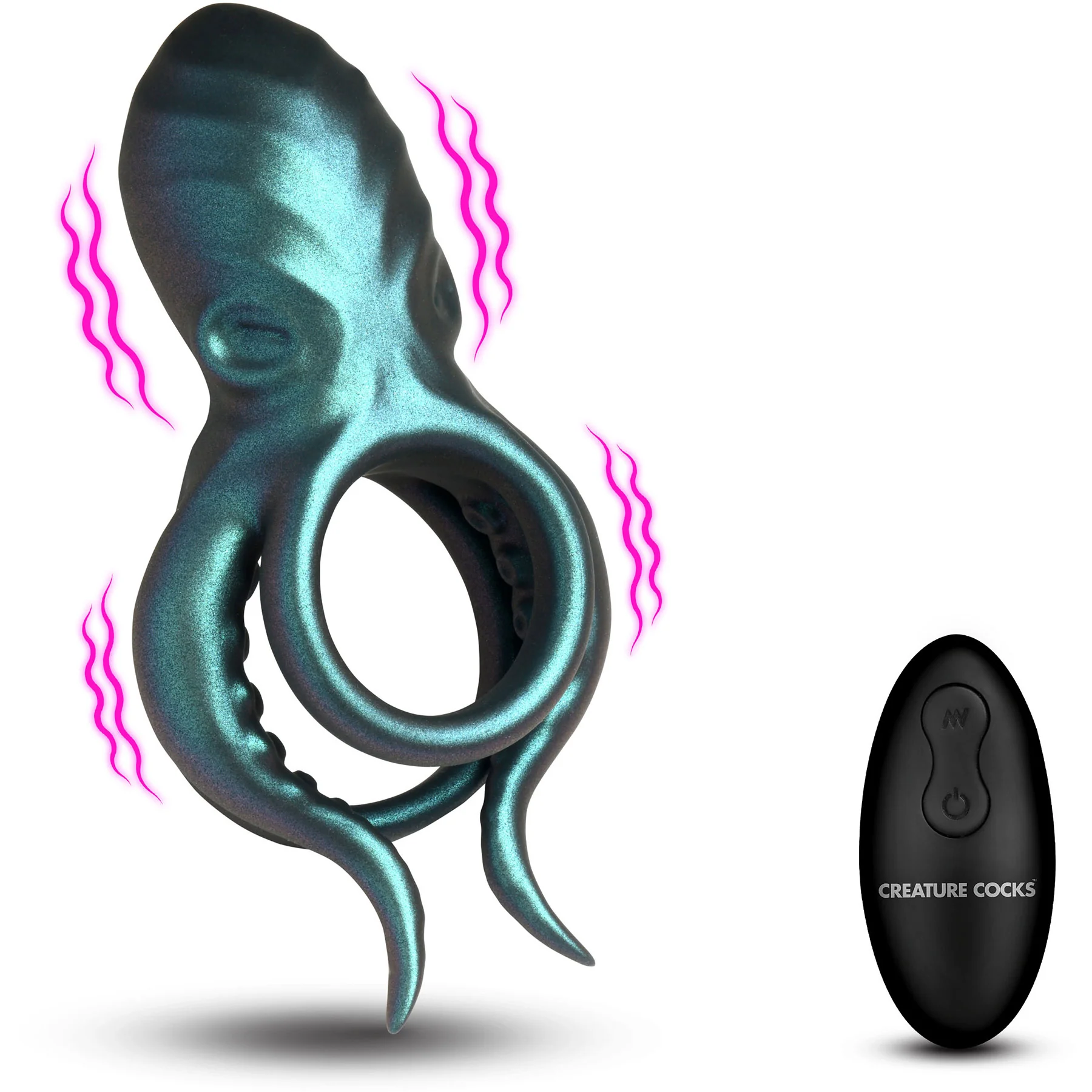 Octo Grip Vibrating Silicone Cock Ring With Remote By Creature Cocks - Image 5