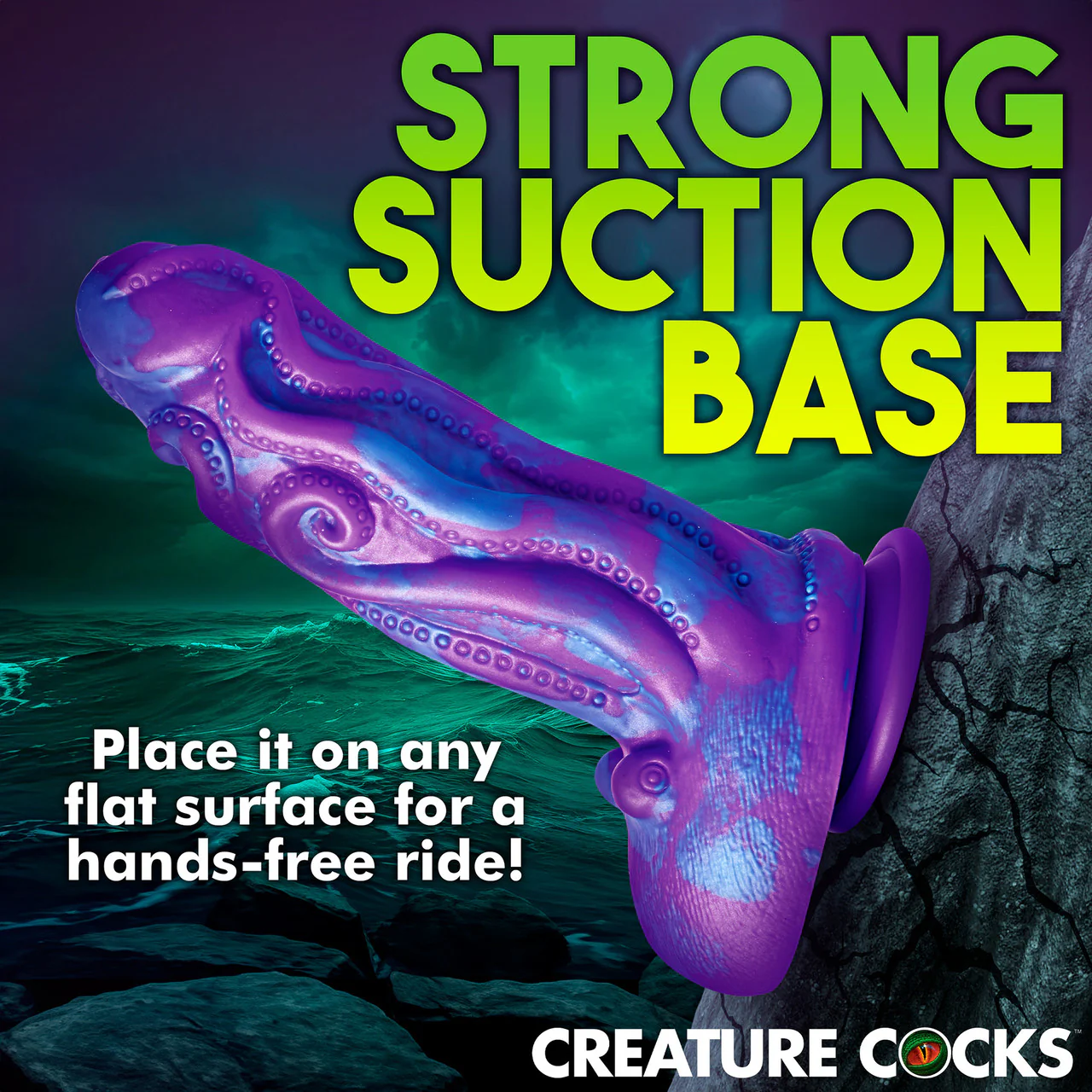Octophallus 8.75" Silicone Suction Cup Dildo By Creature Cocks - Image 9