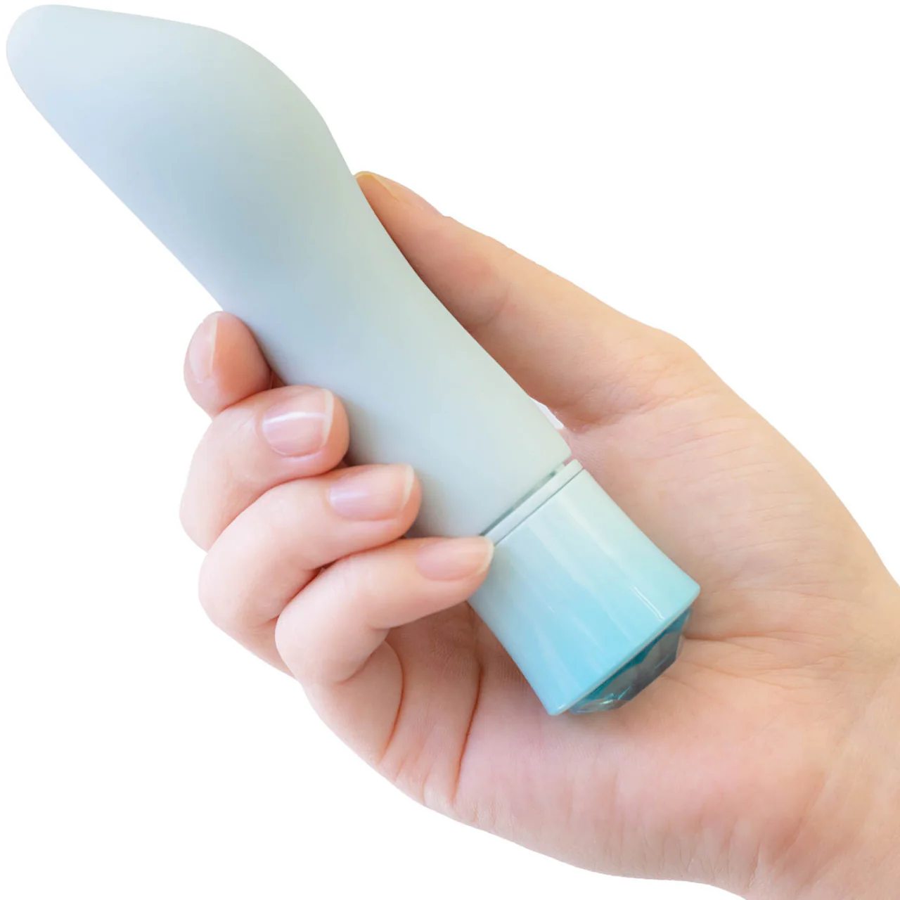 Oh My Gem Ardor Rechargeable Waterproof Silicone Warming Vibrator By Blush - Aquamarine - Image 5