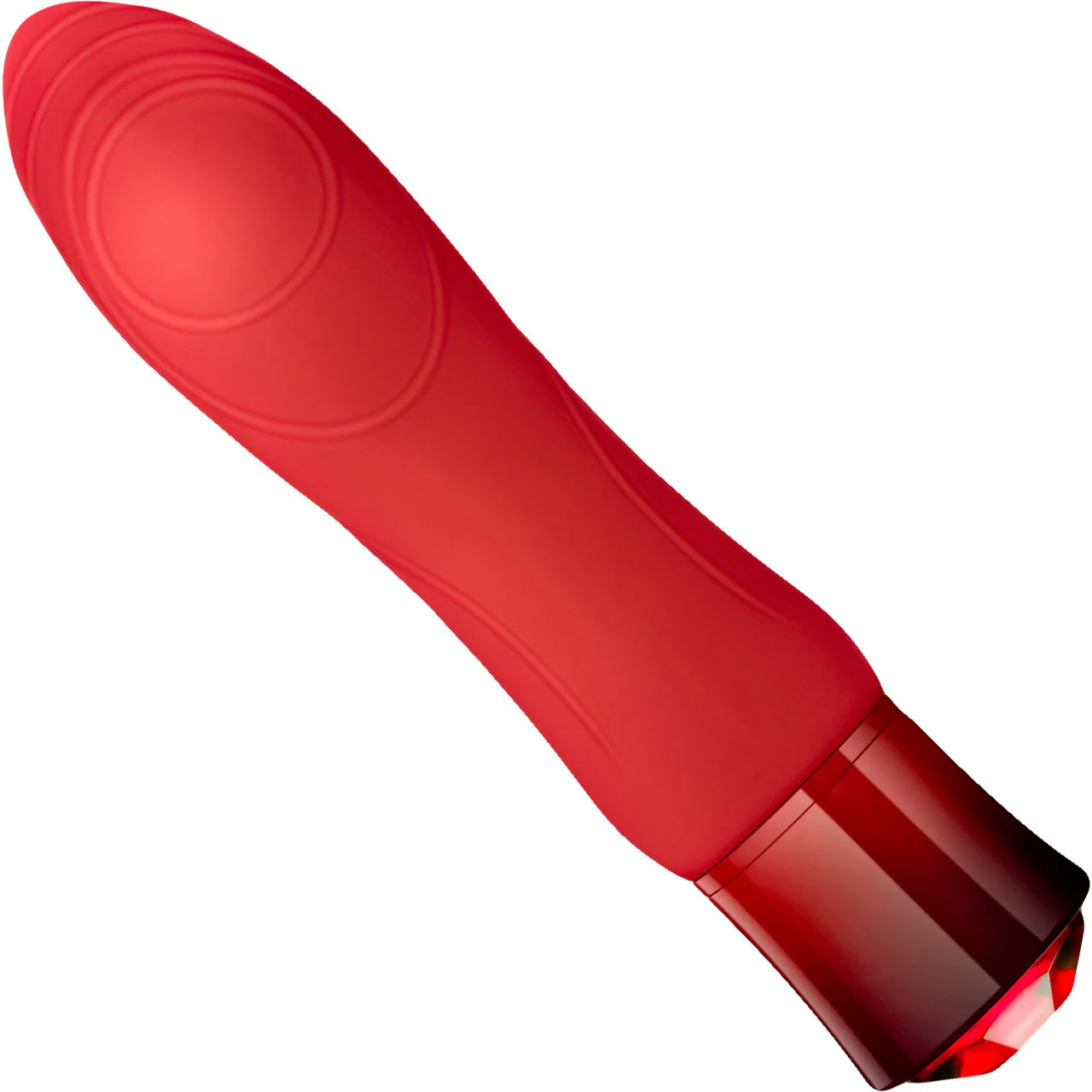Oh My Gem Desire Rechargeable Waterproof Silicone Warming Vibrator By Blush - Ruby - Image 2