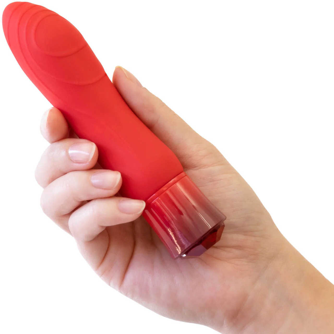 Oh My Gem Desire Rechargeable Waterproof Silicone Warming Vibrator By Blush - Ruby - Image 5