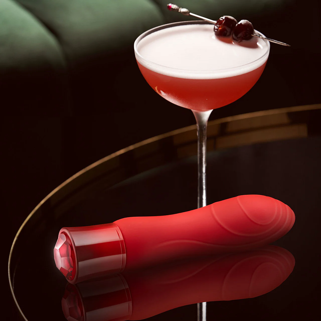 Oh My Gem Desire Rechargeable Waterproof Silicone Warming Vibrator By Blush - Ruby - Image 9