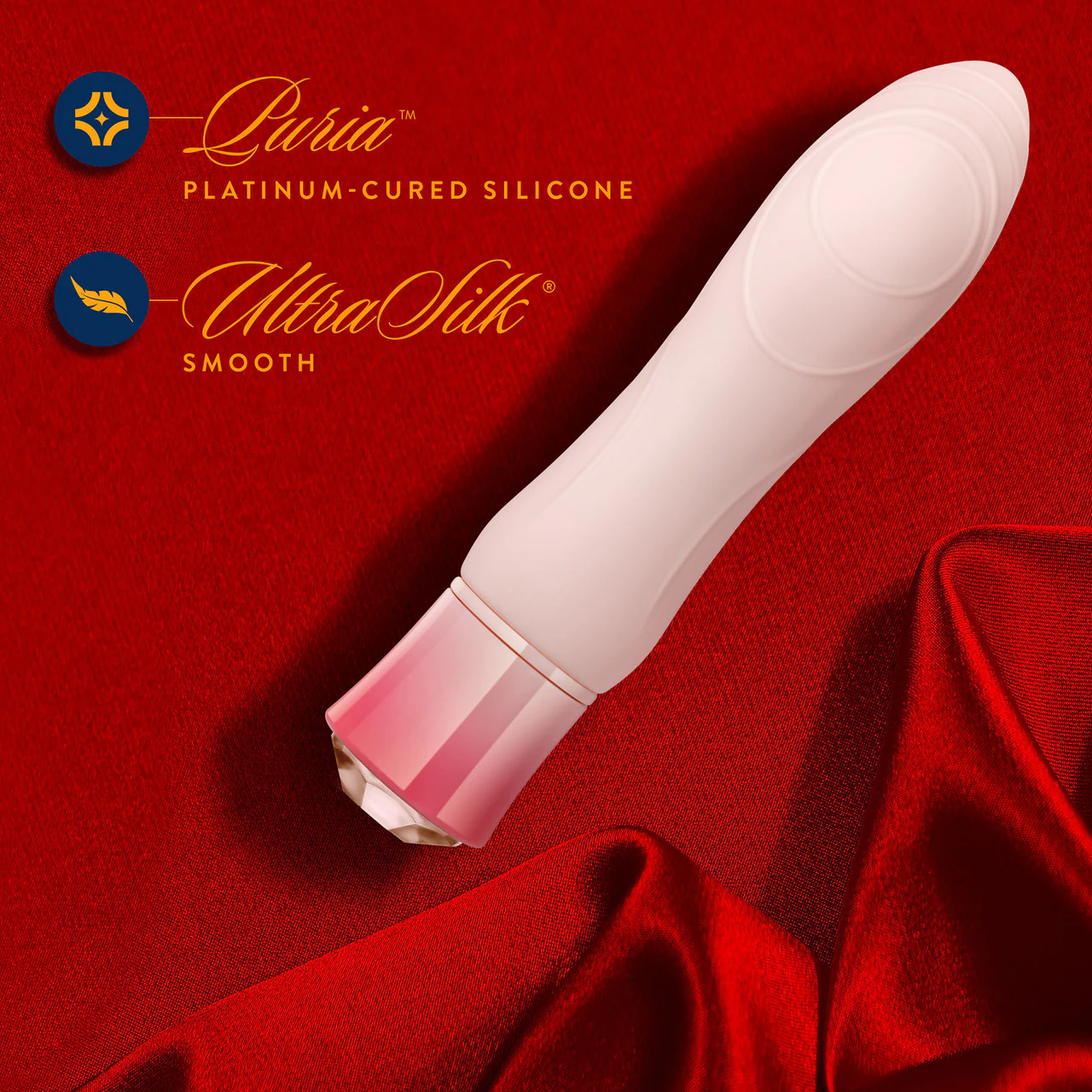 Oh My Gem Elegant Rechargeable Waterproof Silicone Warming Vibrator By Blush - Morganite Pink - Image 10
