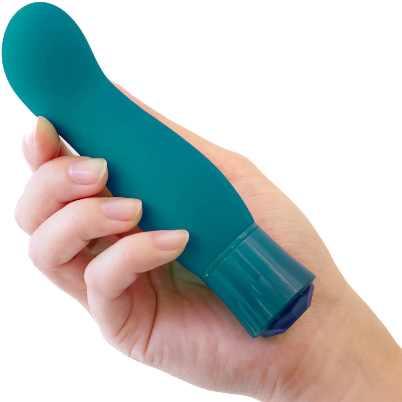Oh My Gem Fierce Rechargeable Silicone Warming G-Spot Vibrator By Blush - Blue Topaz - Image 5