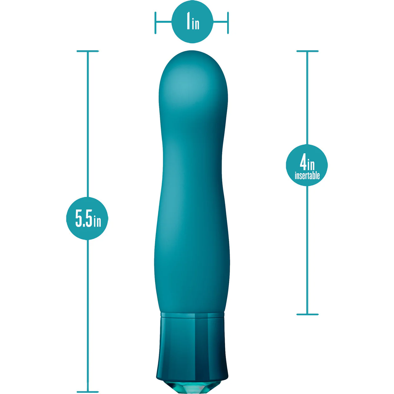 Oh My Gem Fierce Rechargeable Silicone Warming G-Spot Vibrator By Blush - Blue Topaz - Image 6