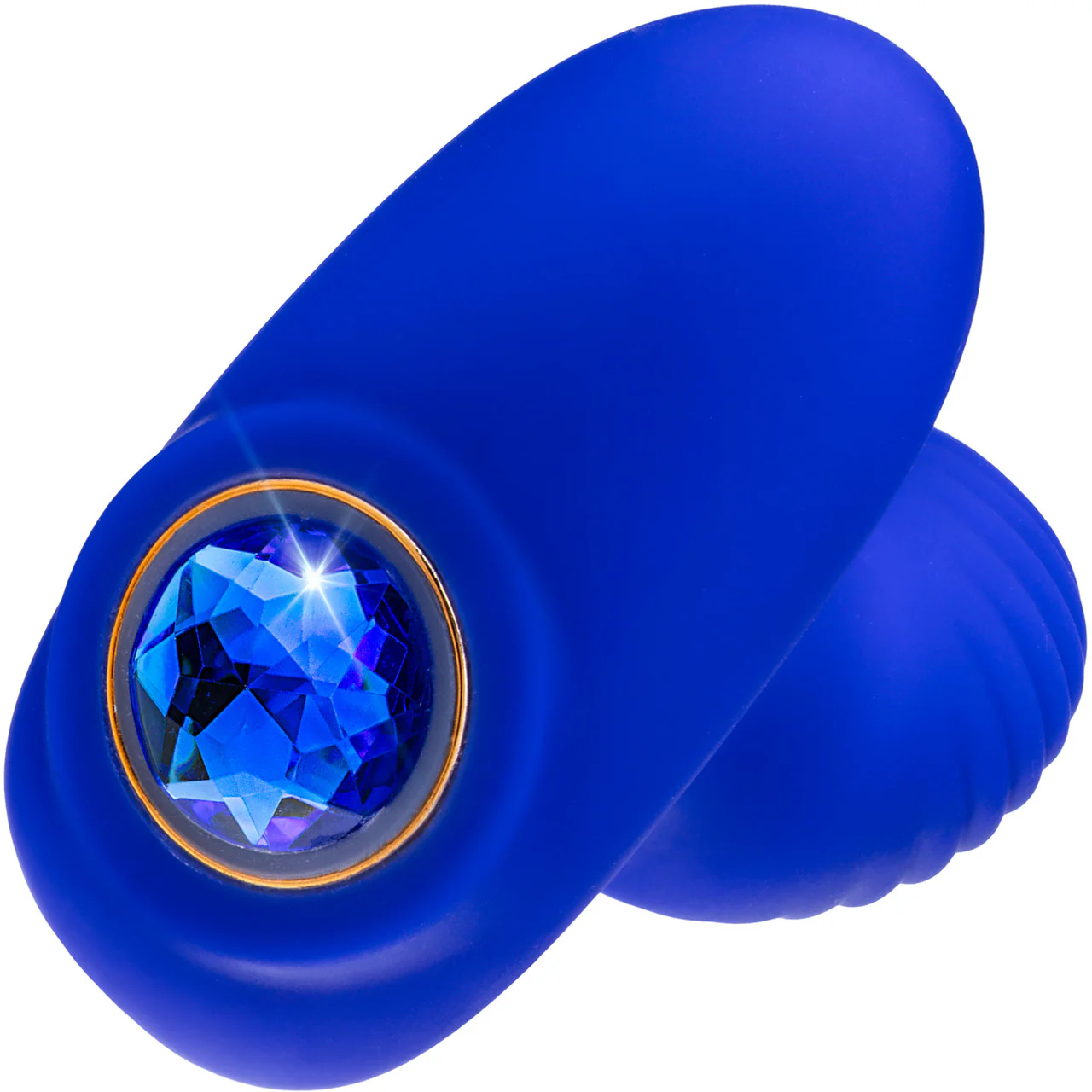 Oh My Gem Mystery Rechargeable Silicone Vibrating Butt Plug By Blush - Sapphire - Image 5
