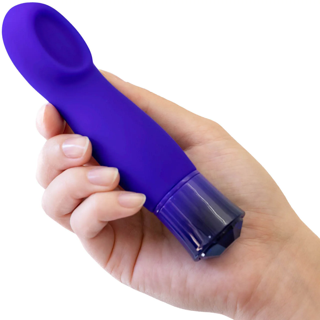 Oh My Gem Mystery Rechargeable Waterproof Silicone Warming Vibrator By Blush - Sapphire - Image 5