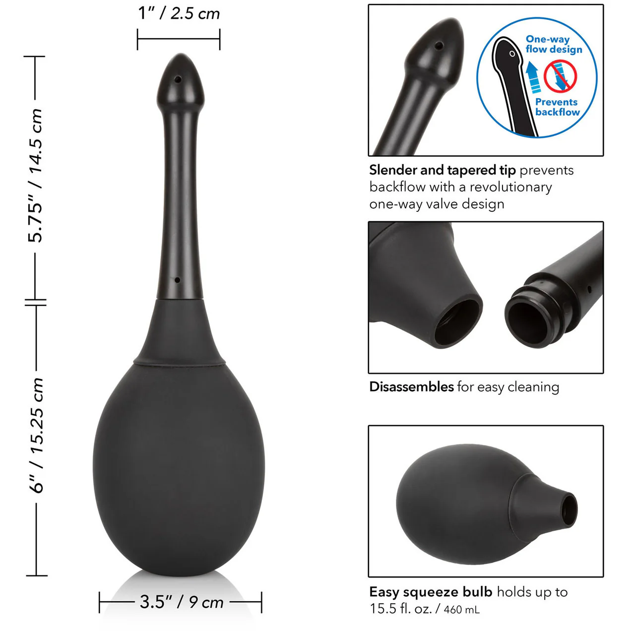 One Way Valve Douche Anal Cleansing Tool by CalExotics - Image 5