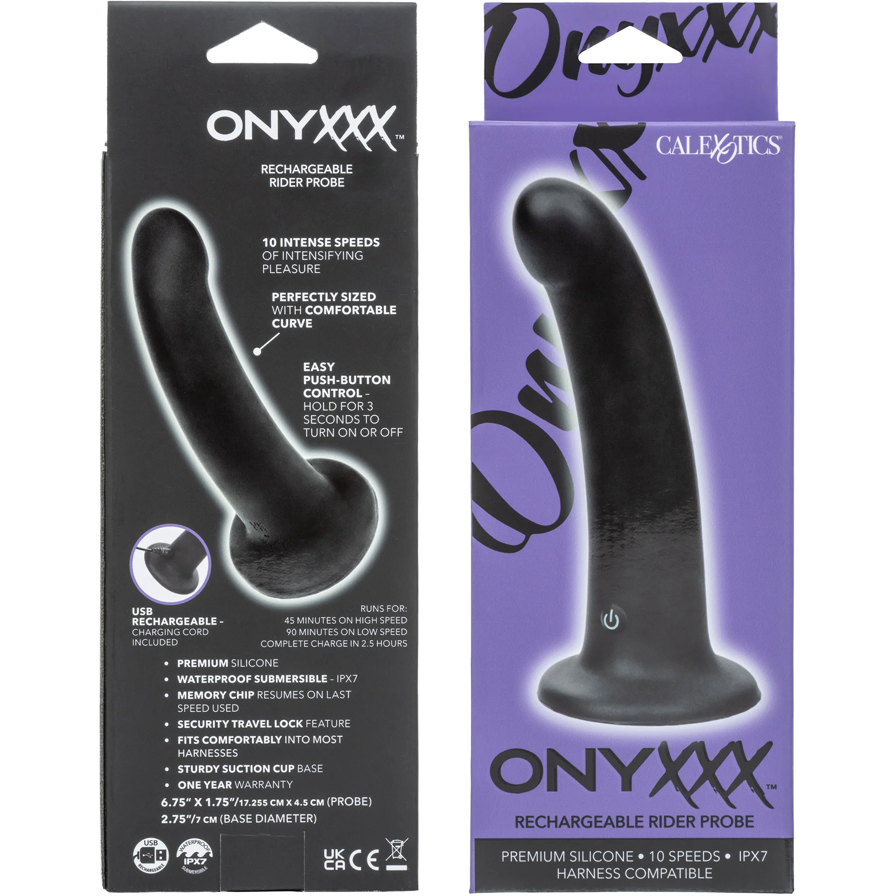 Onyxxx™ Rechargeable Rider Vibrating Silicone Probe By CalExotics - Image 8