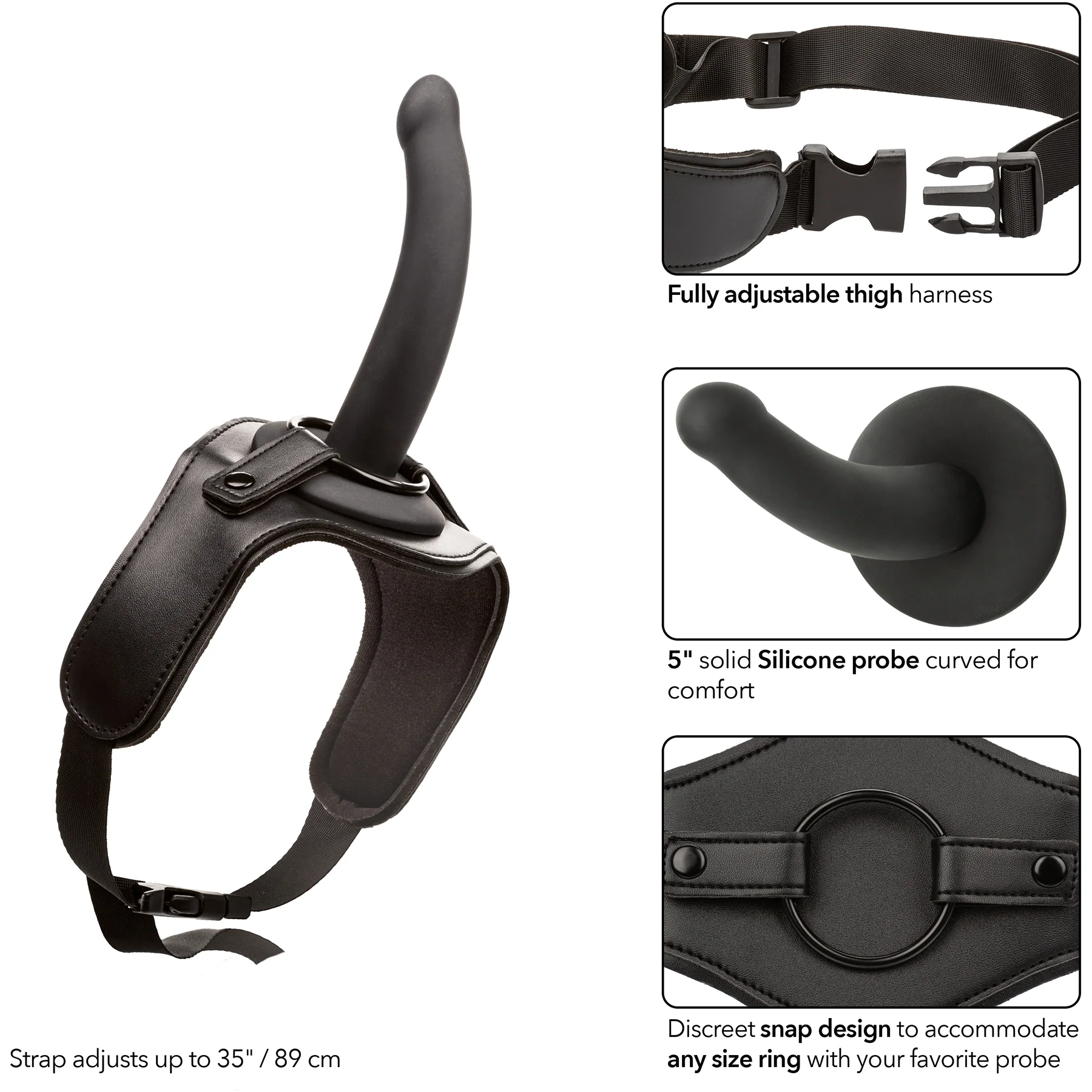 Onyxxx™ Thigh Strap With Silicone Probe By CalExotics - Image 5