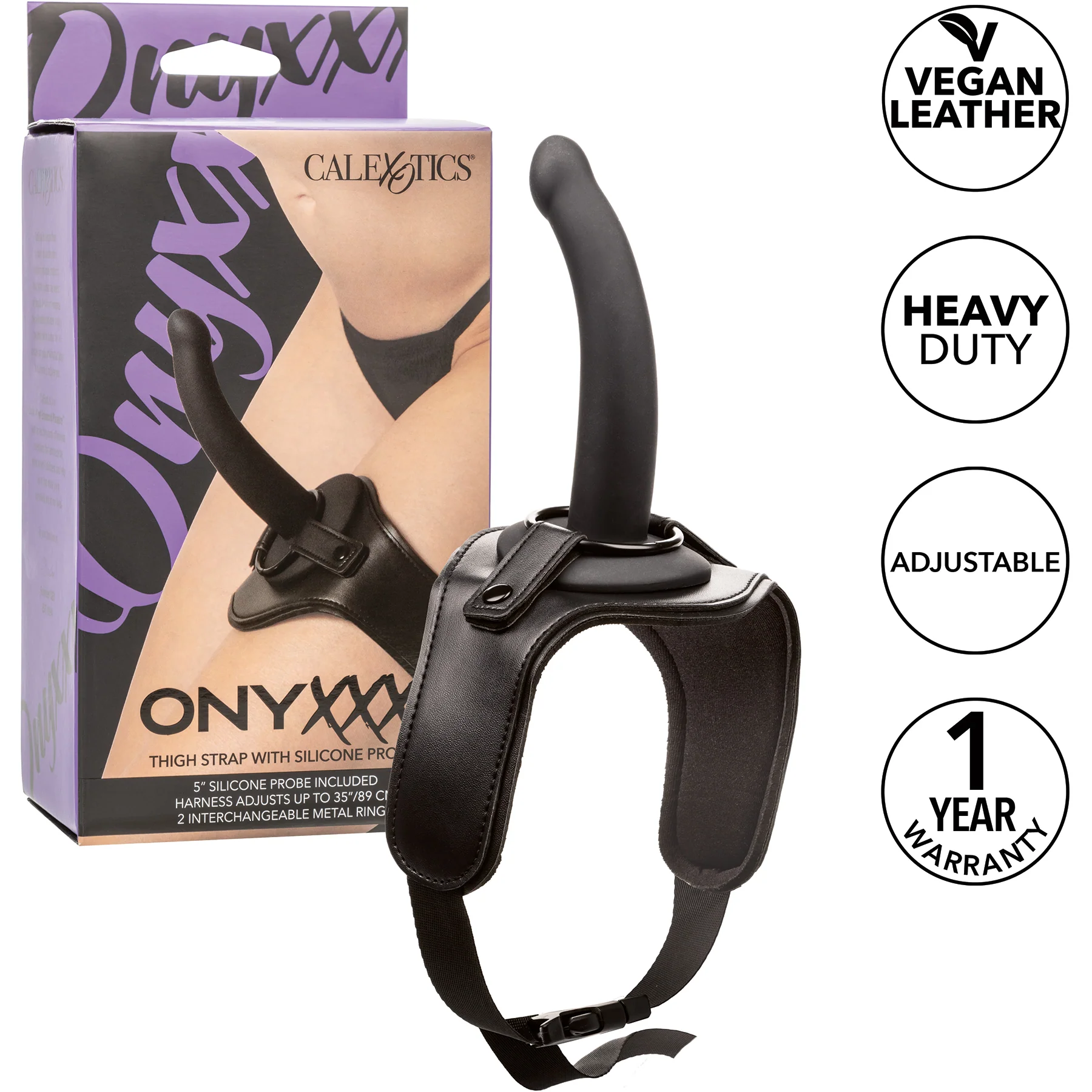 Onyxxx™ Thigh Strap With Silicone Probe By CalExotics - Image 8