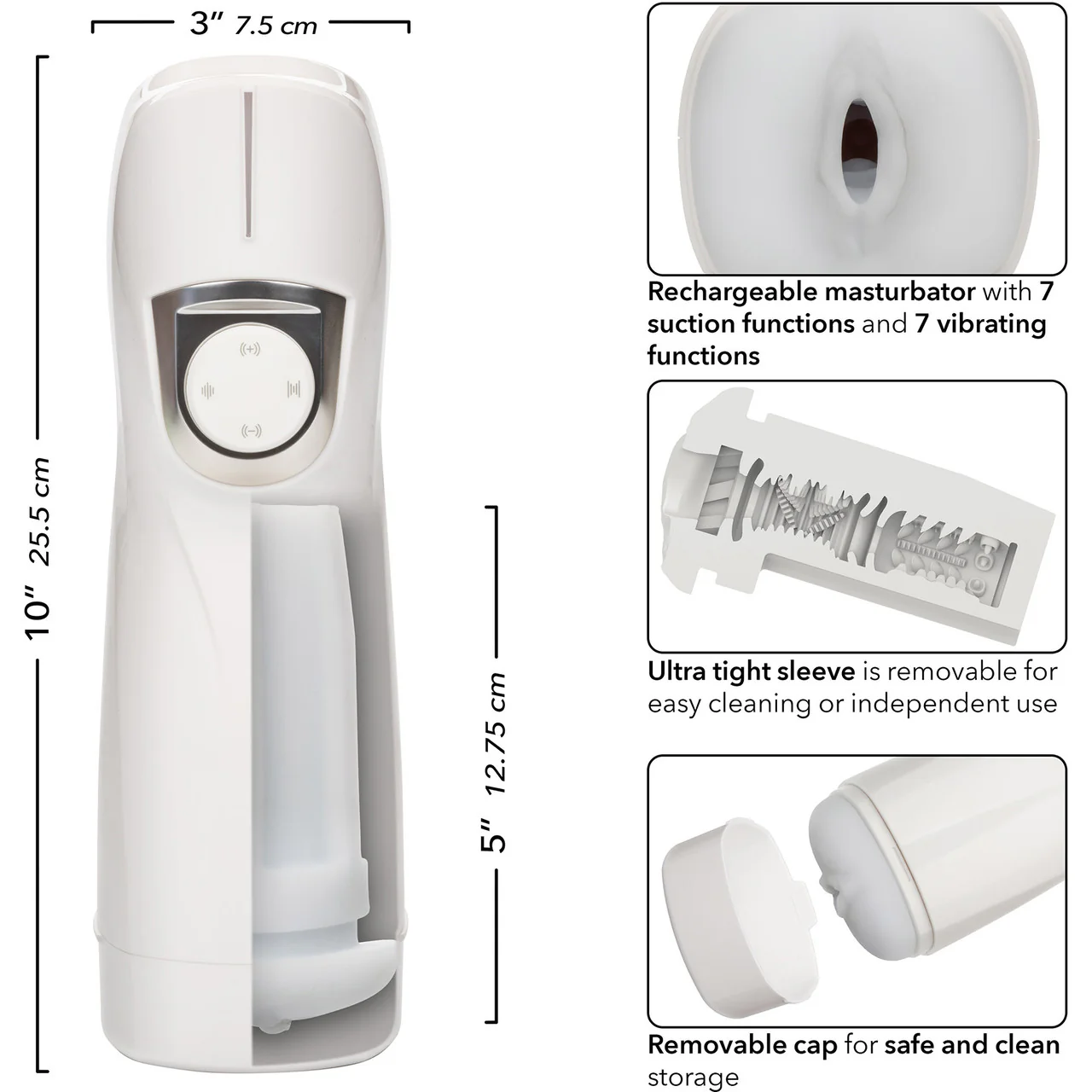 Optimum Power Life-Like Pulsar Stroker Sucking & Vibrating Penis Masturbator By CalExotics - Image 9