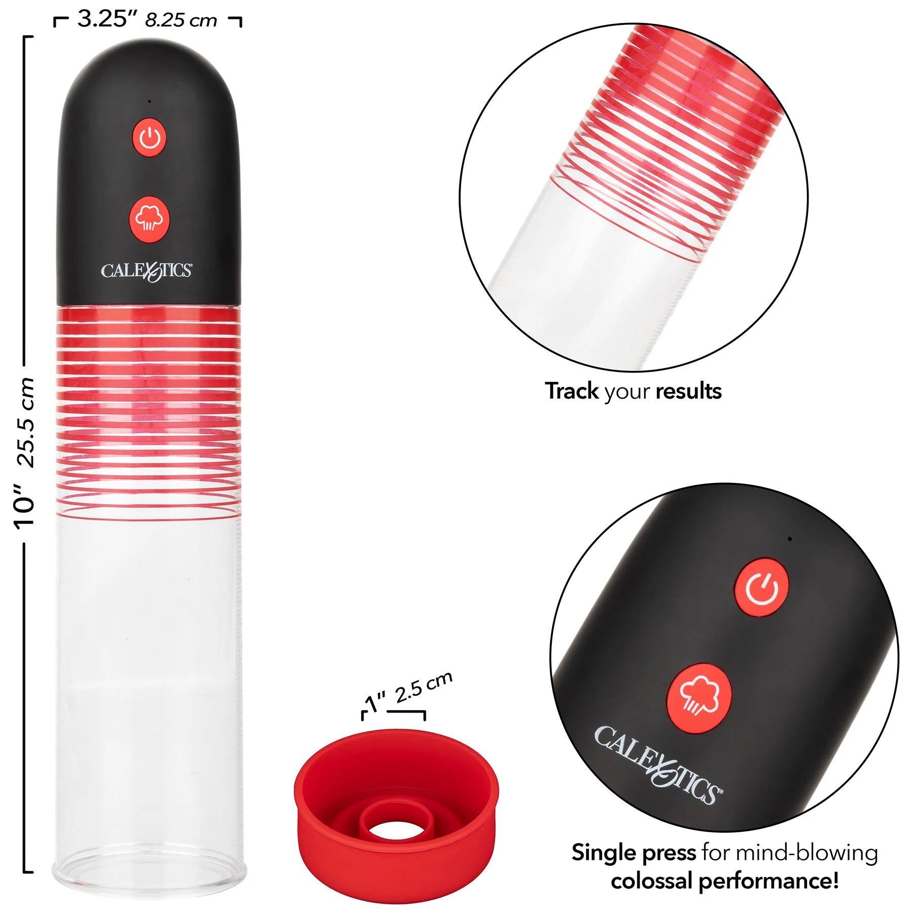 Optimum Series Big Man's Rechargeable EZ Pump Penis Pump By CalExotics - Image 6