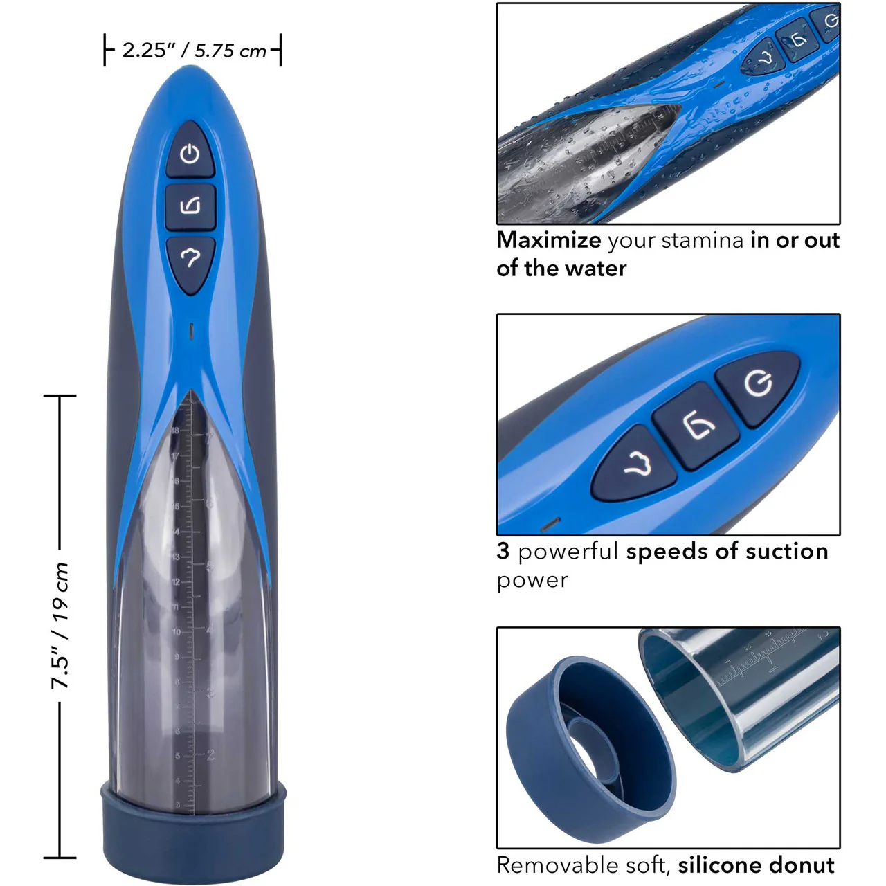 Optimum Series Rechargeable Waterproof Penis Pump Kit By CalExotics - Image 9