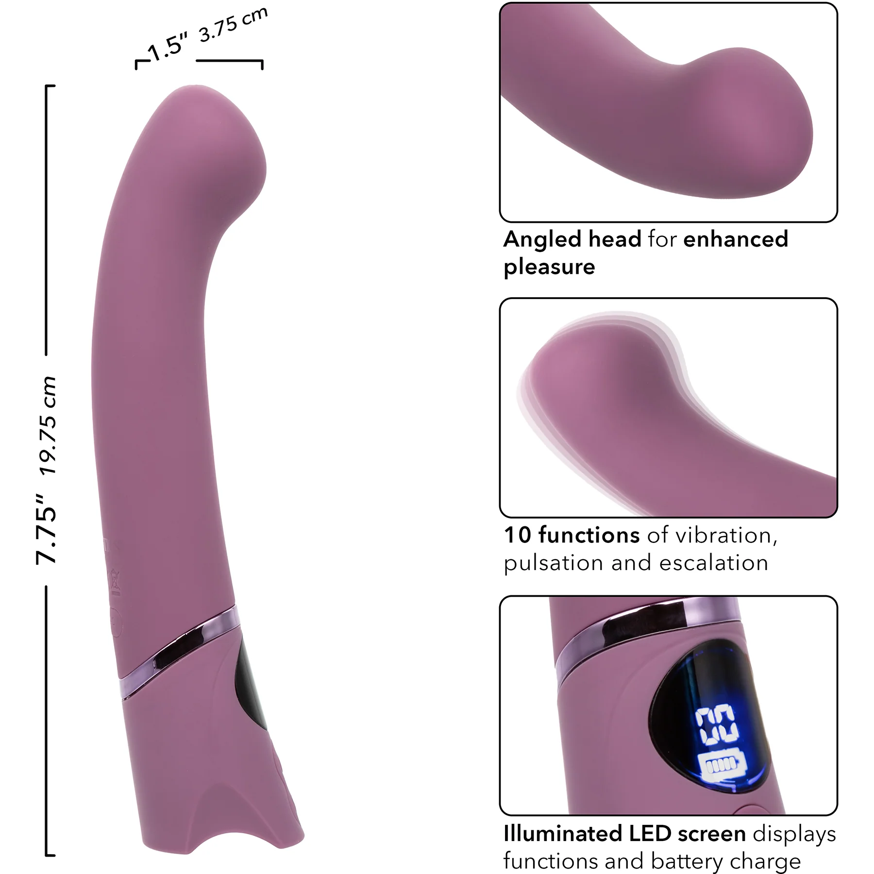Orgasmatron Digital G-Wand Rechargeable Waterproof Silicone G-Spot Massager - Image 9