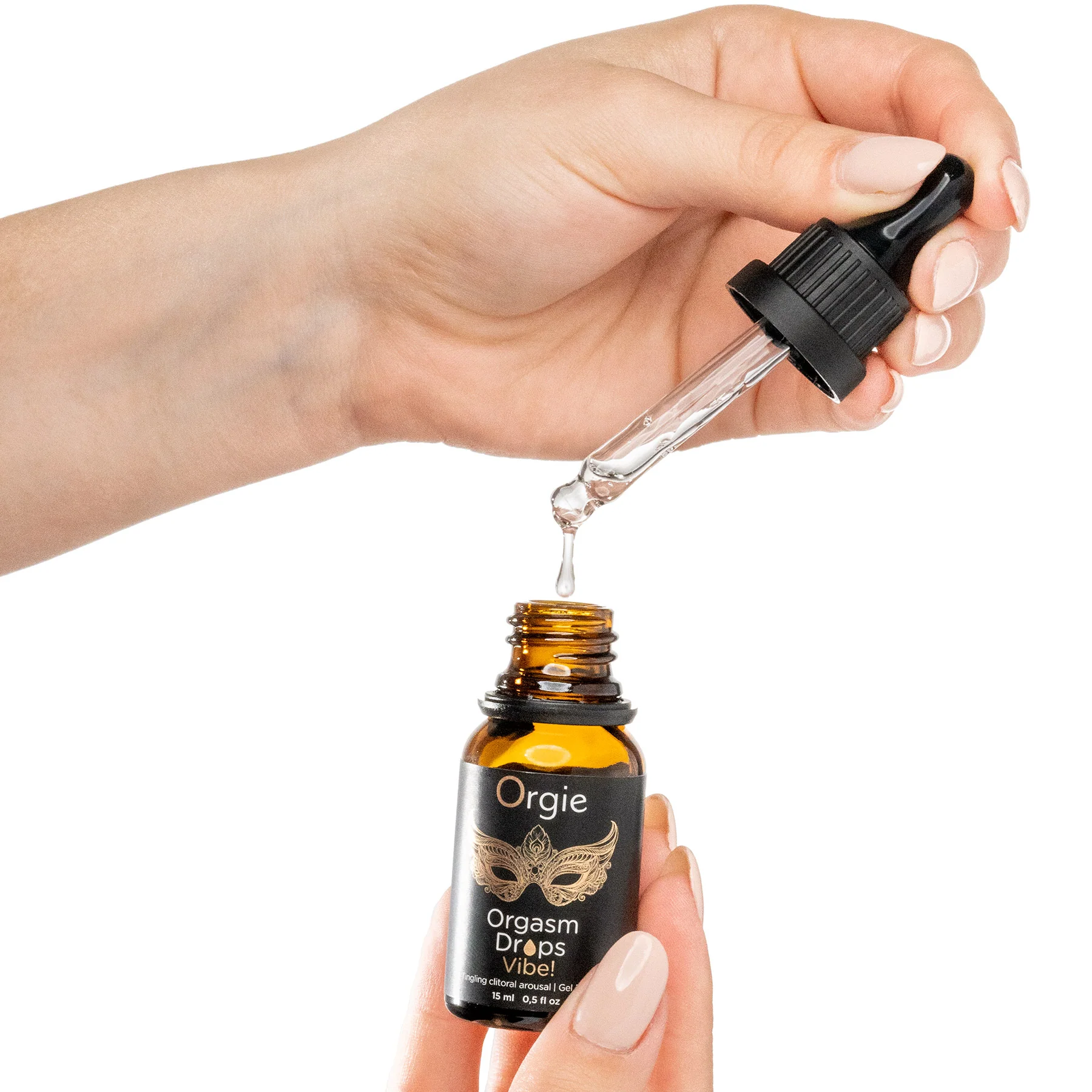 Orgie Orgasm Drops Vibe! Clitoral Arousal Serum - Peach In Syrup 0.5 fl oz - Image 2