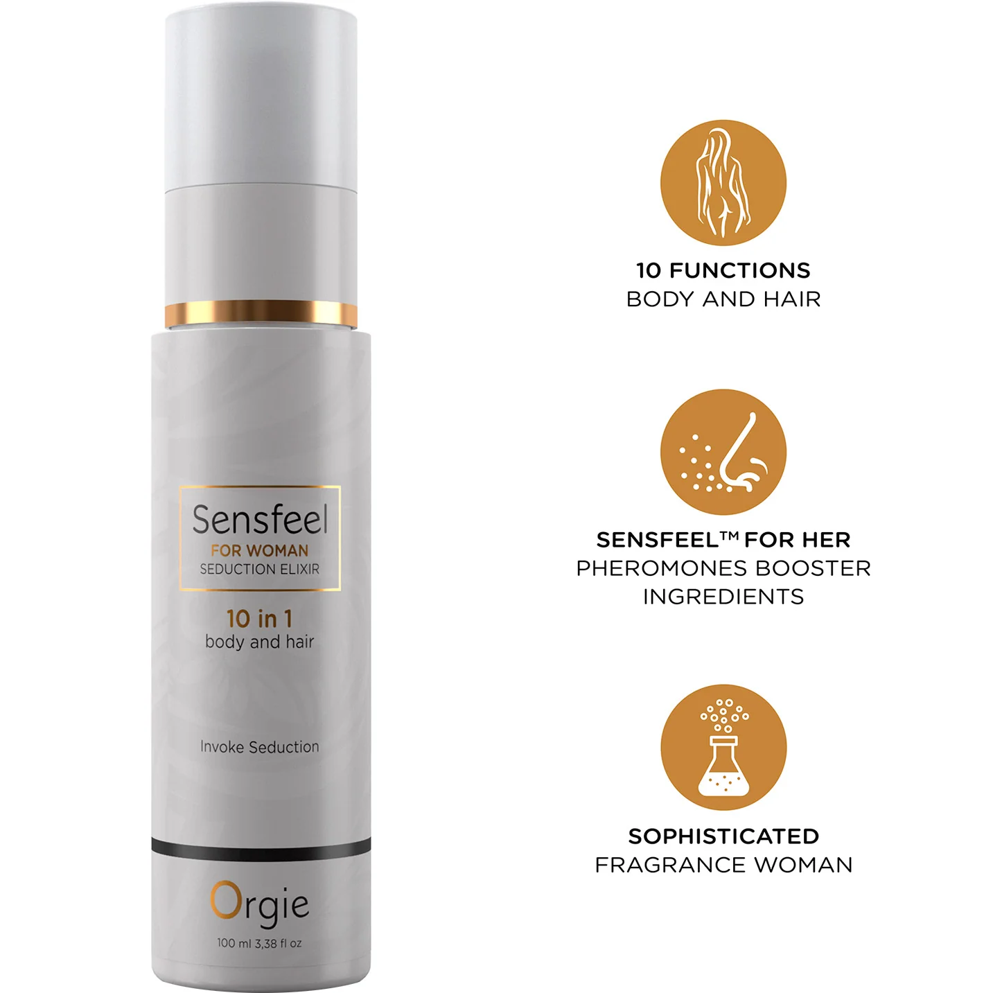 Orgie Sensfeel Seduction Elixir 10 In 1 For Women Pheromone Booster 3.38 fl oz - Image 3