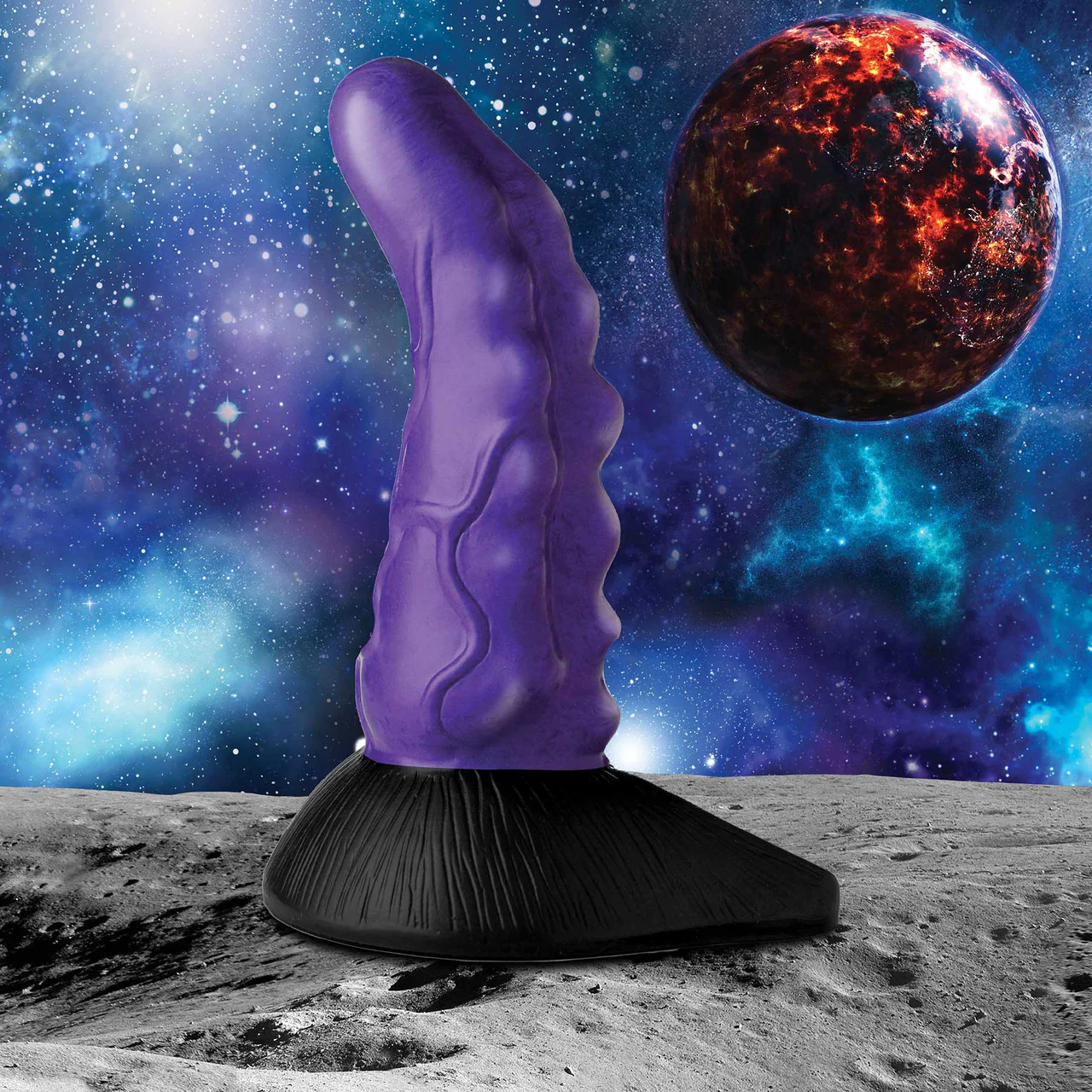 Orion Invader Veiny Space Alien 7.25" Silicone Suction Cup Dildo By Creature Cocks - Image 6