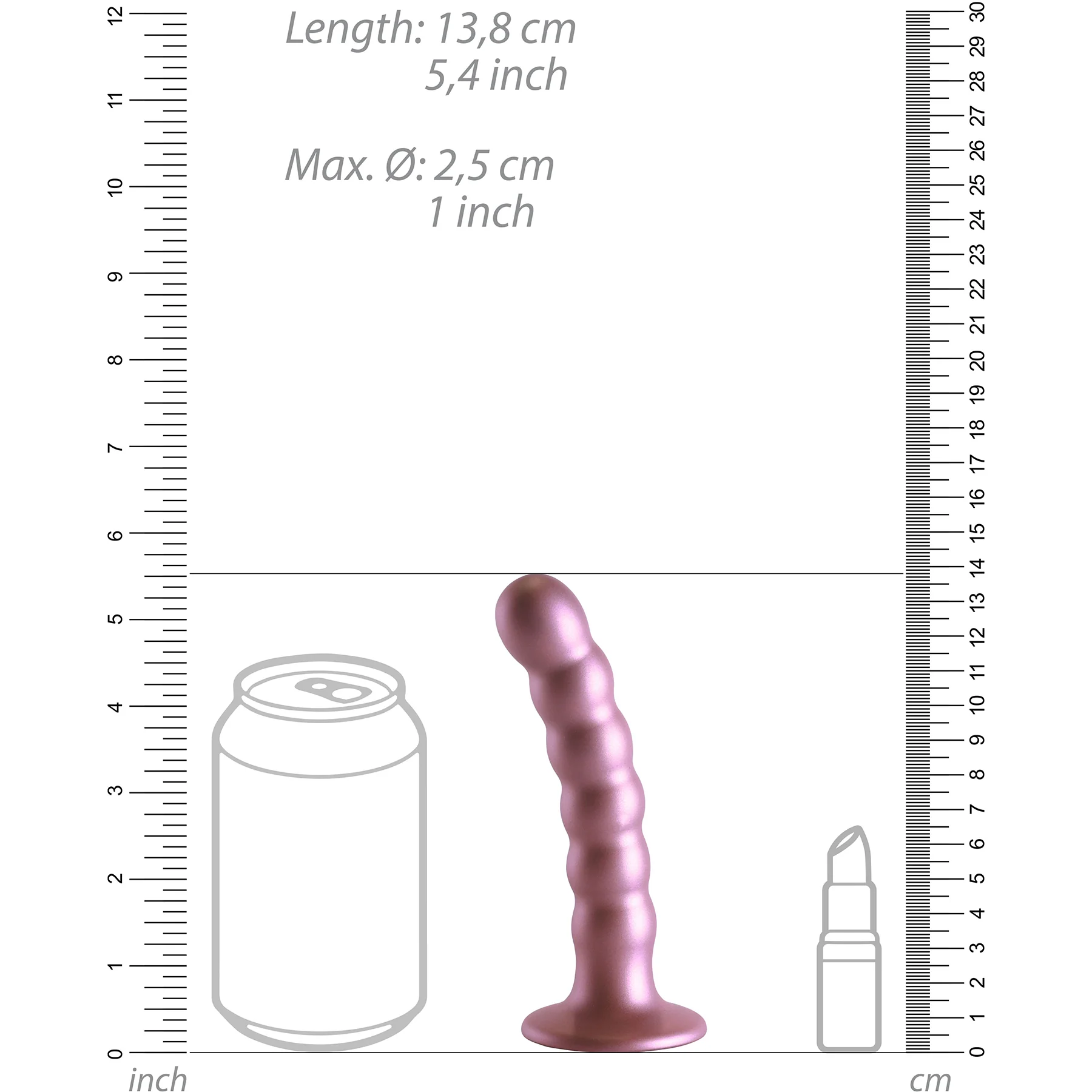 Ouch! 5" Beaded Silicone Suction Cup G-Spot Dildo - Image 15