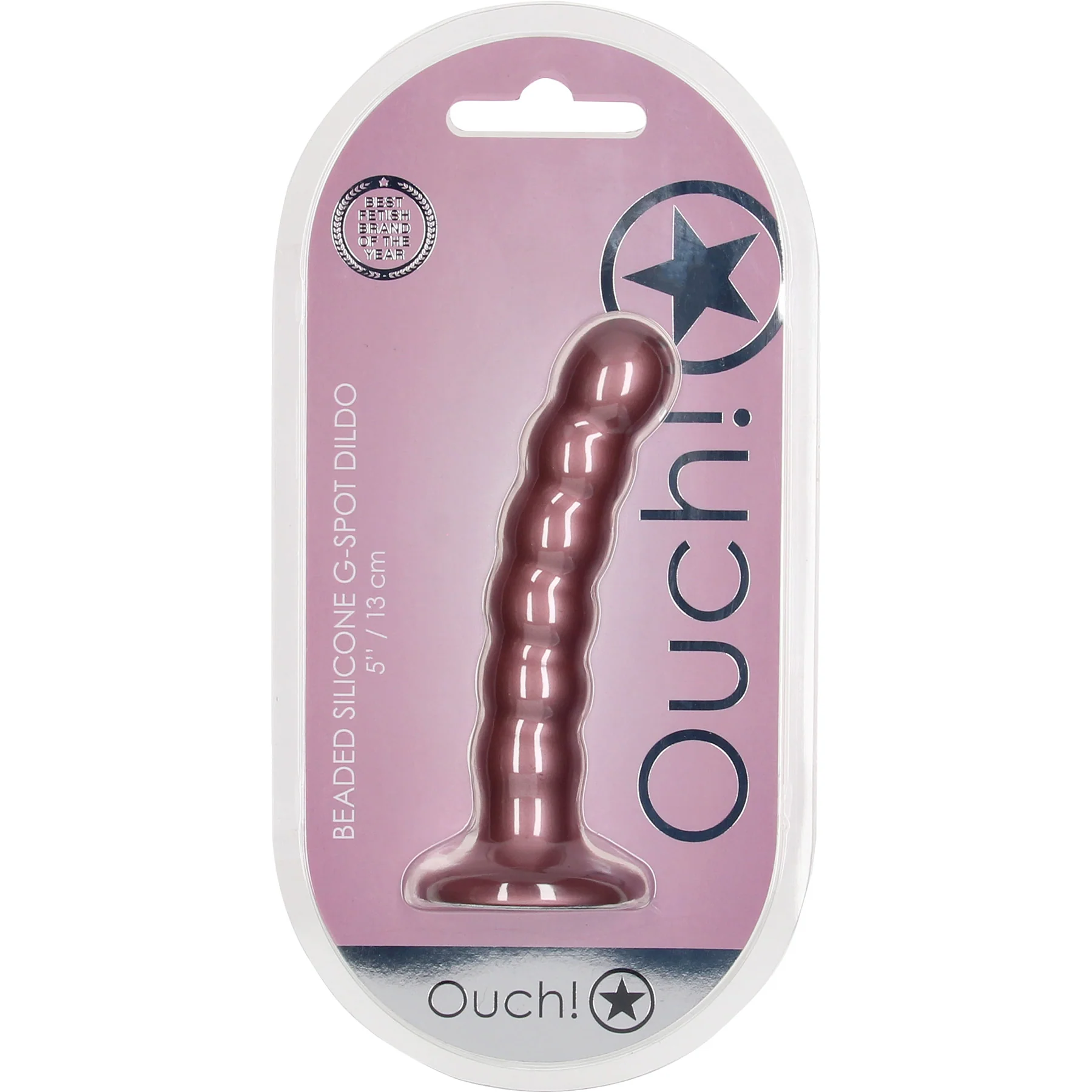 Ouch! 5" Beaded Silicone Suction Cup G-Spot Dildo - Image 16