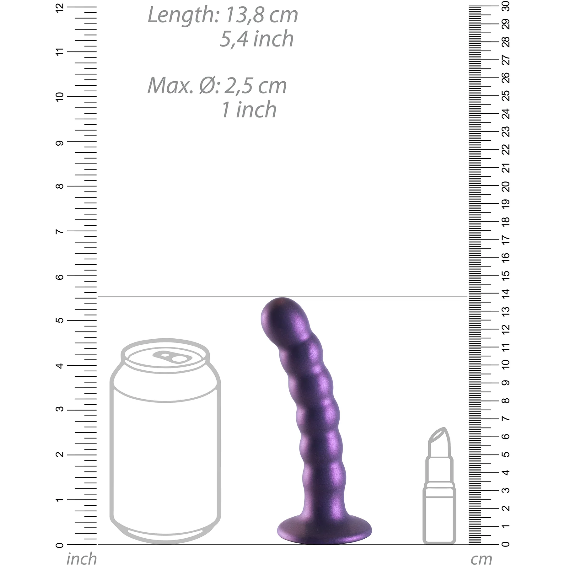 Ouch! 5" Beaded Silicone Suction Cup G-Spot Dildo - Image 8