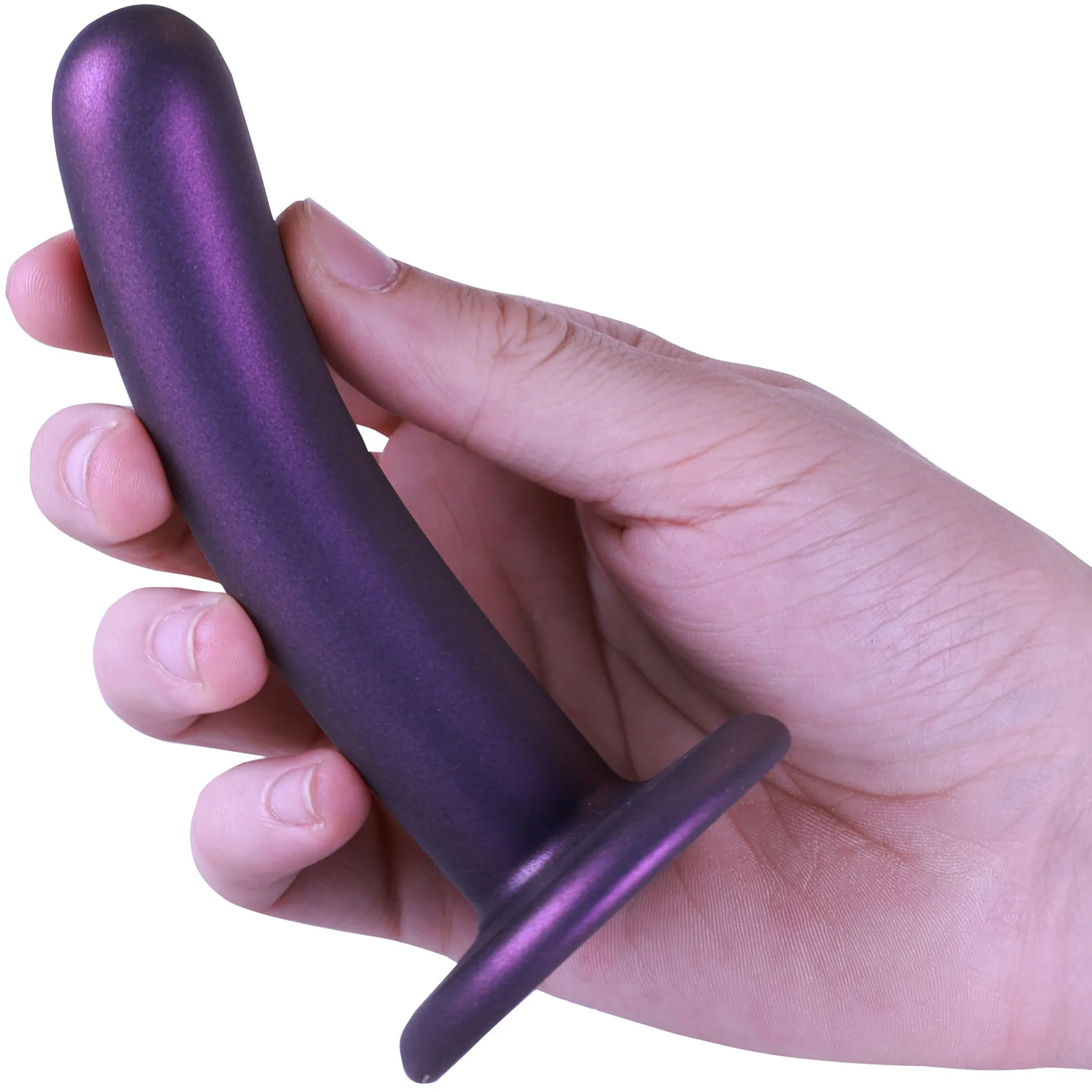 Ouch! 5" Smooth Silicone Suction Cup G-Spot Dildo - Image 4