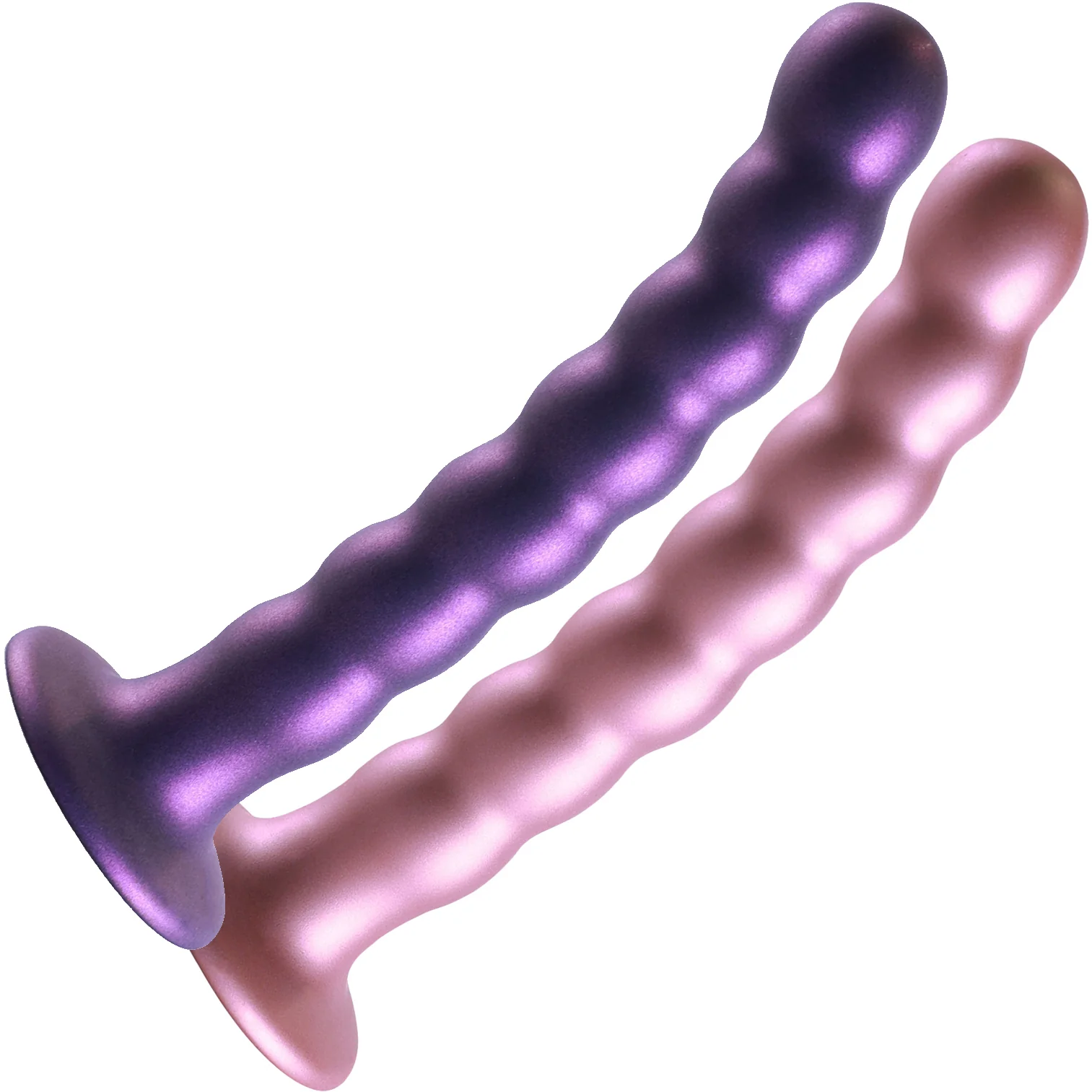 Ouch! 6.5" Beaded Silicone Suction Cup G-Spot Dildo