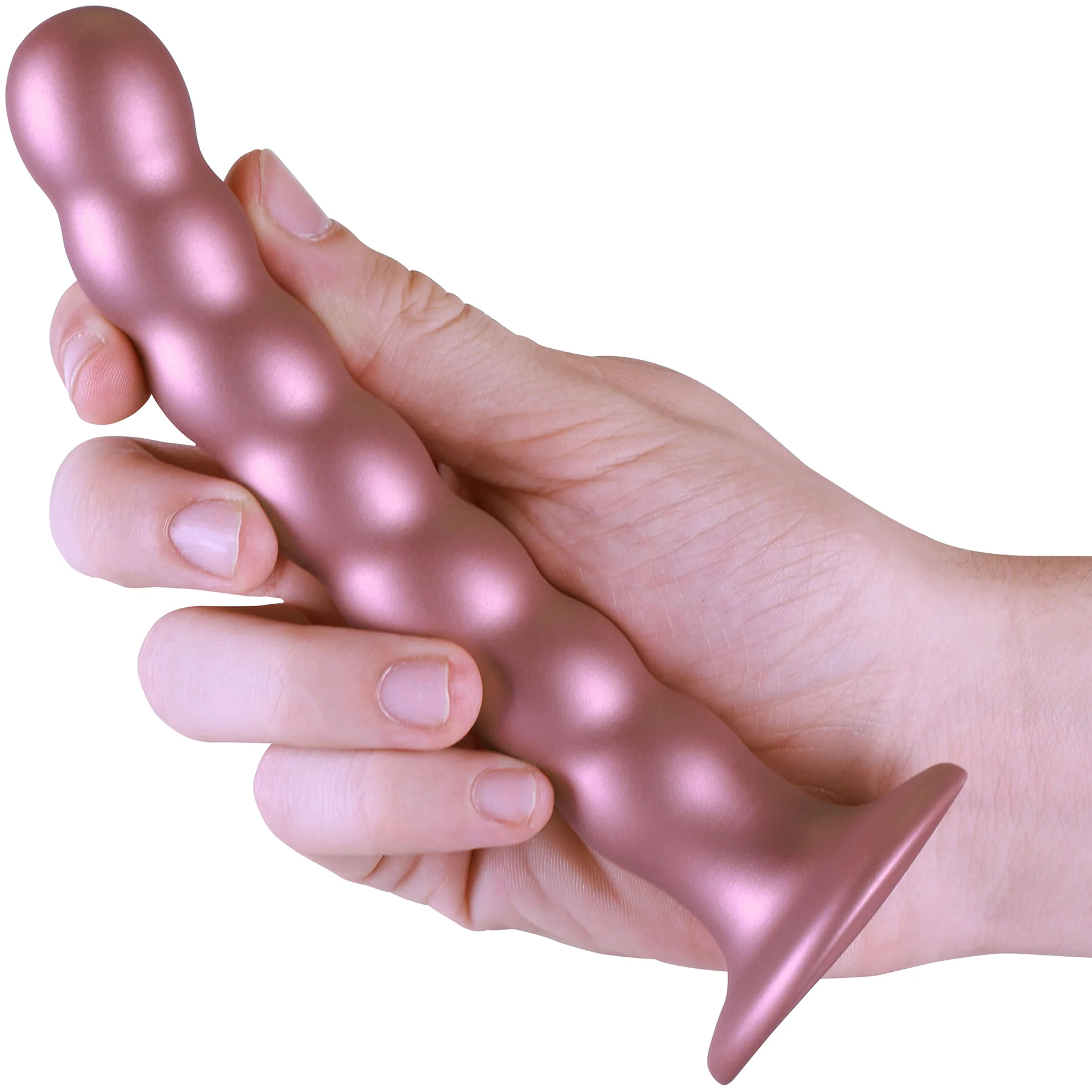 Ouch! 6.5" Beaded Silicone Suction Cup G-Spot Dildo - Image 11