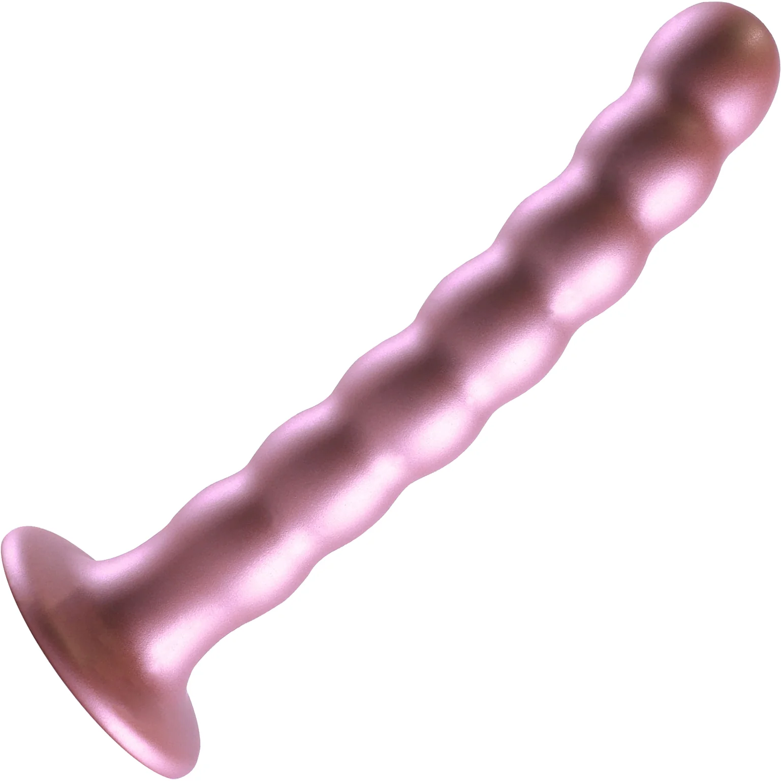 Ouch! 6.5" Beaded Silicone Suction Cup G-Spot Dildo - Image 12