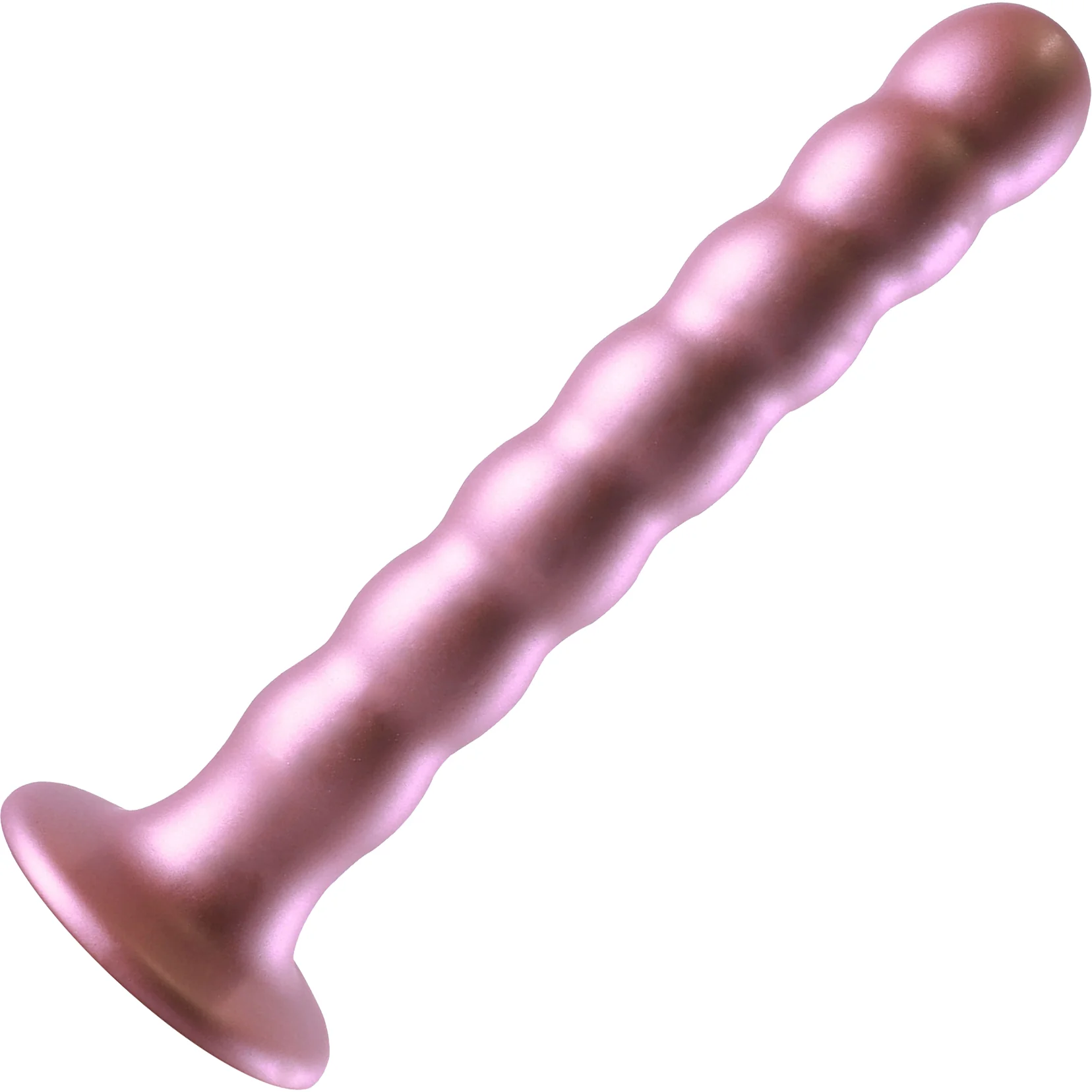Ouch! 6.5" Beaded Silicone Suction Cup G-Spot Dildo - Image 14