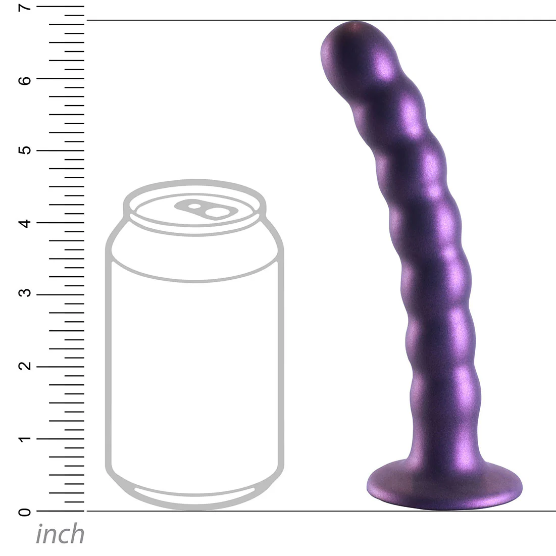 Ouch! 6.5" Beaded Silicone Suction Cup G-Spot Dildo - Image 17