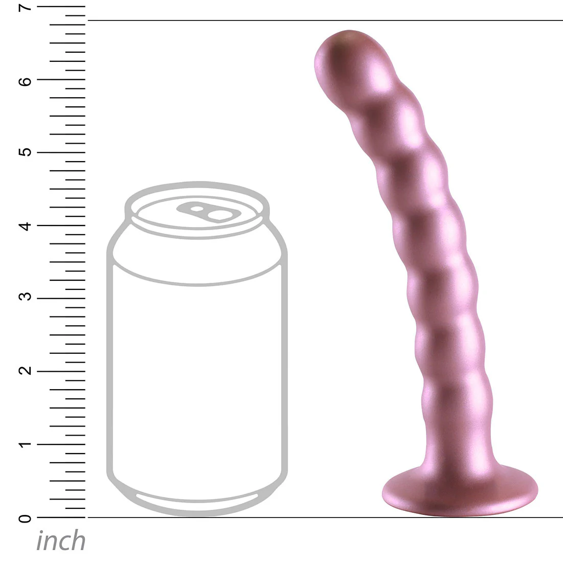 Ouch! 6.5" Beaded Silicone Suction Cup G-Spot Dildo - Image 18