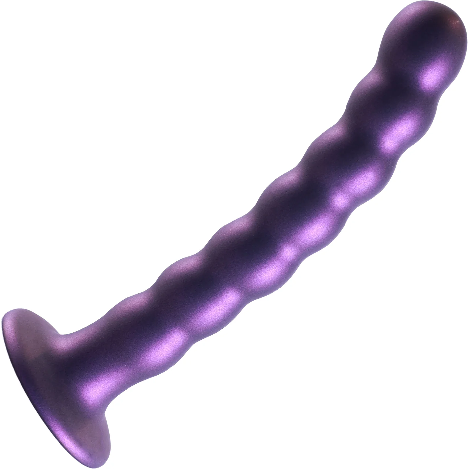 Ouch! 6.5" Beaded Silicone Suction Cup G-Spot Dildo - Image 3