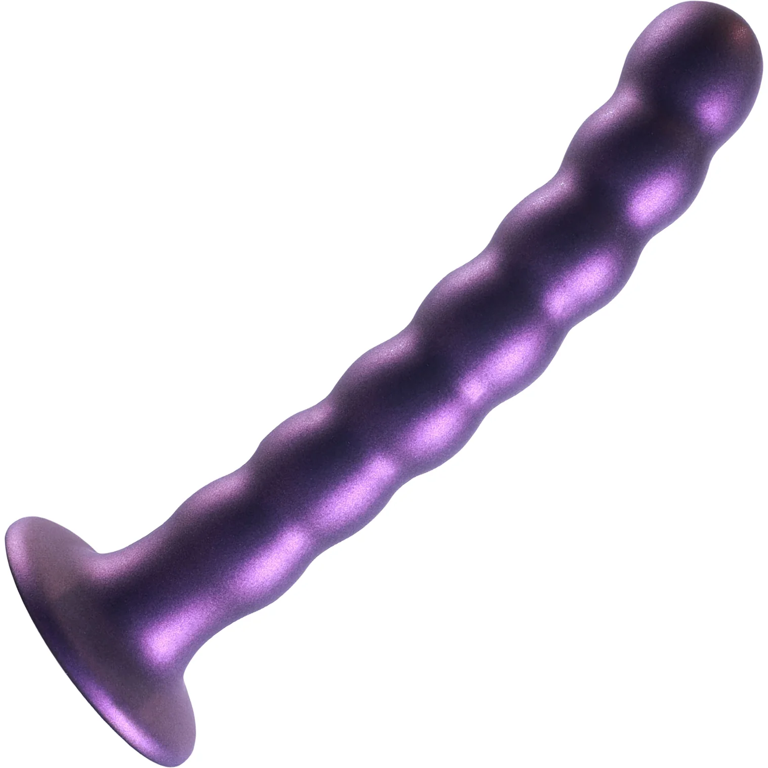 Ouch! 6.5" Beaded Silicone Suction Cup G-Spot Dildo - Image 5