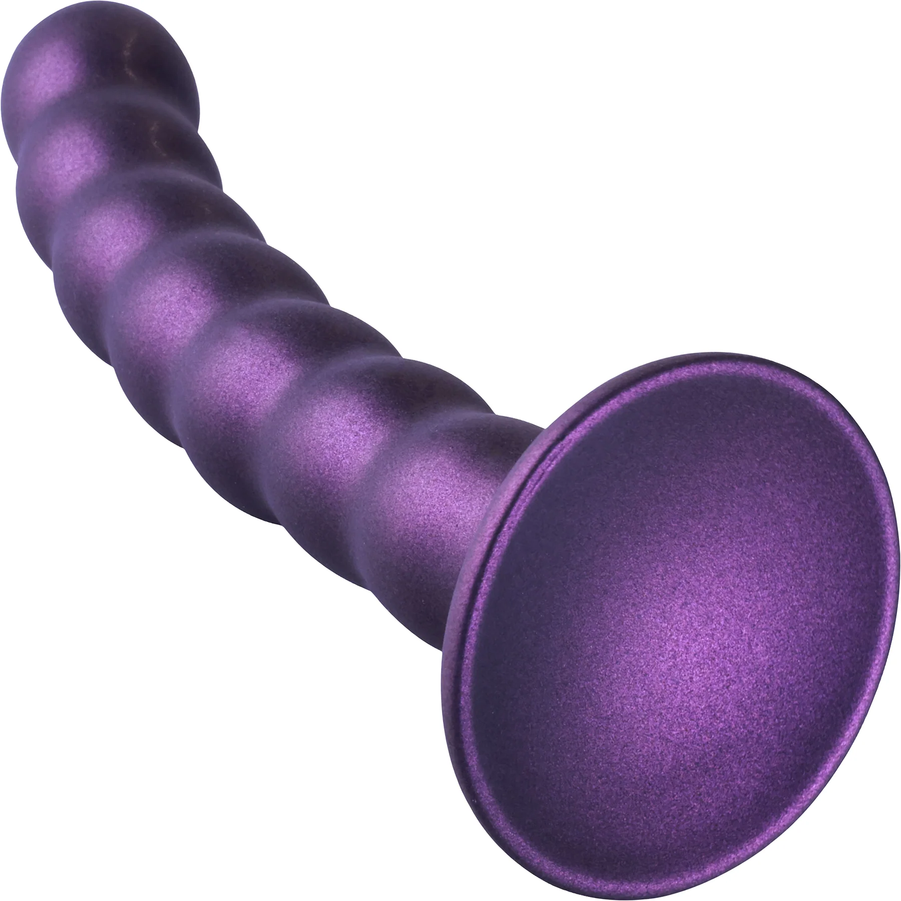 Ouch! 6.5" Beaded Silicone Suction Cup G-Spot Dildo - Image 6