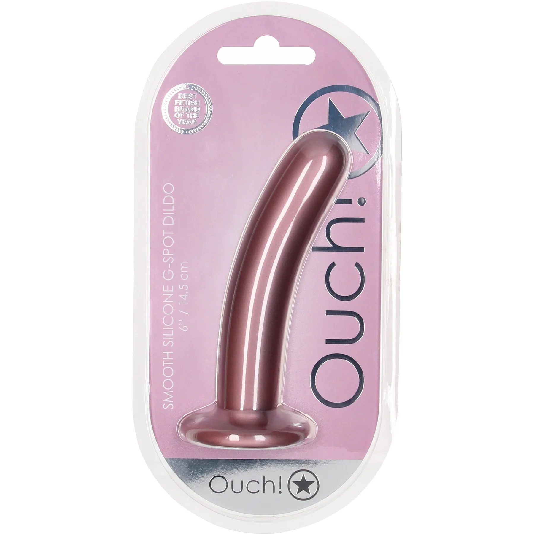 Ouch! 6" Smooth Silicone Suction Cup G-Spot Dildo - Image 17