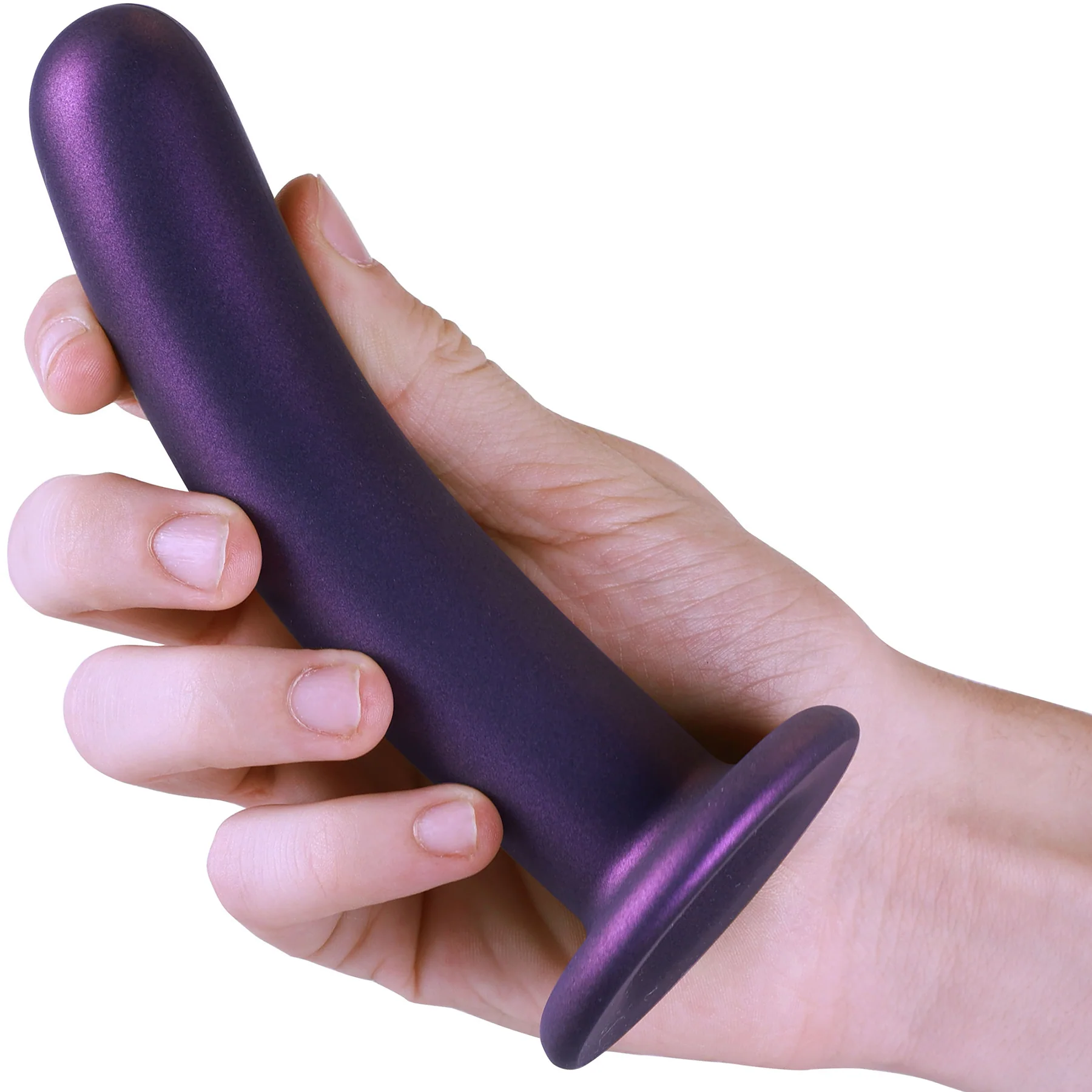 Ouch! 6" Smooth Silicone Suction Cup G-Spot Dildo - Image 4